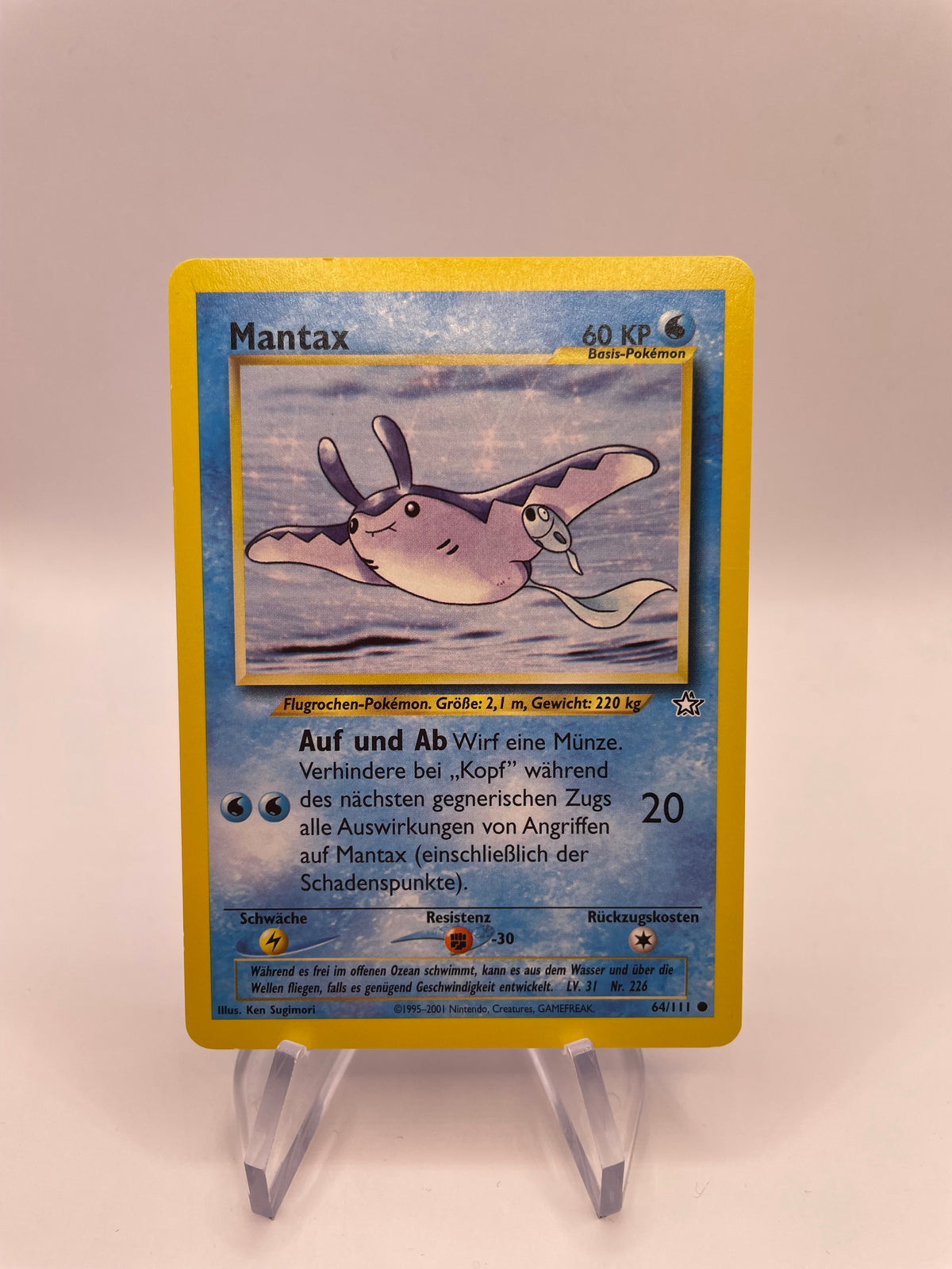 Pokemon Karte Mantax Neo Genesis 64/111 Deutsch