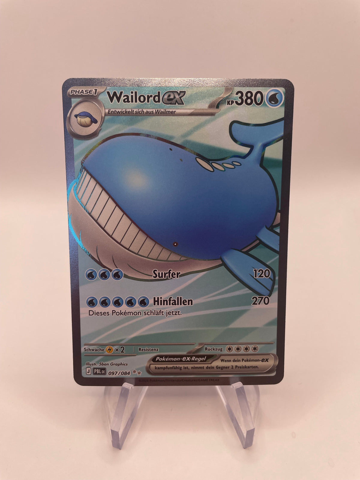 Pokemon Karte Ex Wailord 97/84 Deutsch