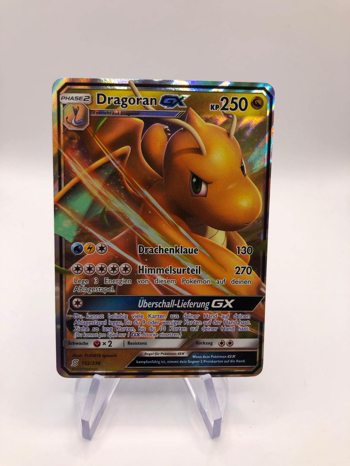 Pokemon Karte GX Dragoran 152/236 Deutsch
