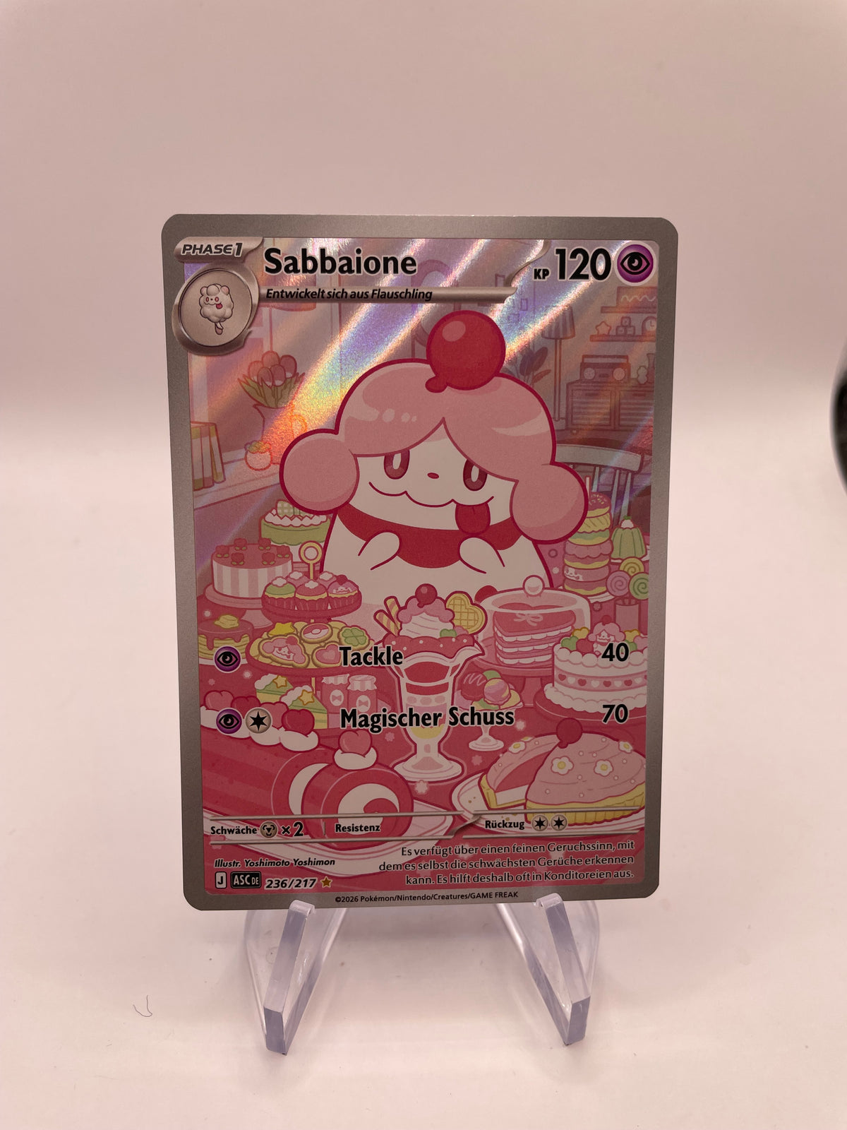 Pokémon Karte Art Rare Sabbaione 236/217 Deutsch