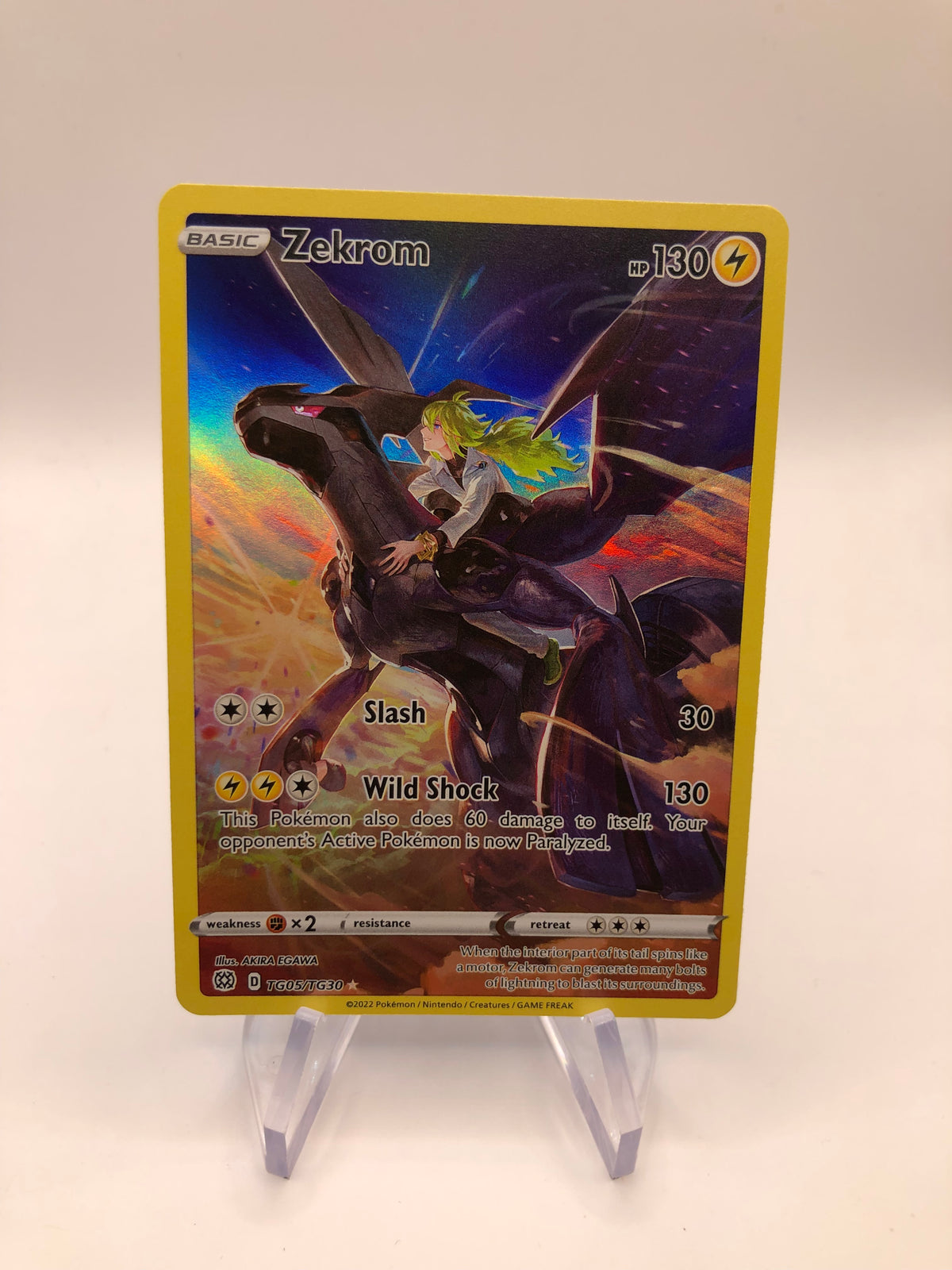 Pokemon Karte Art-Rare Zekrom TG05/TG30 Englisch