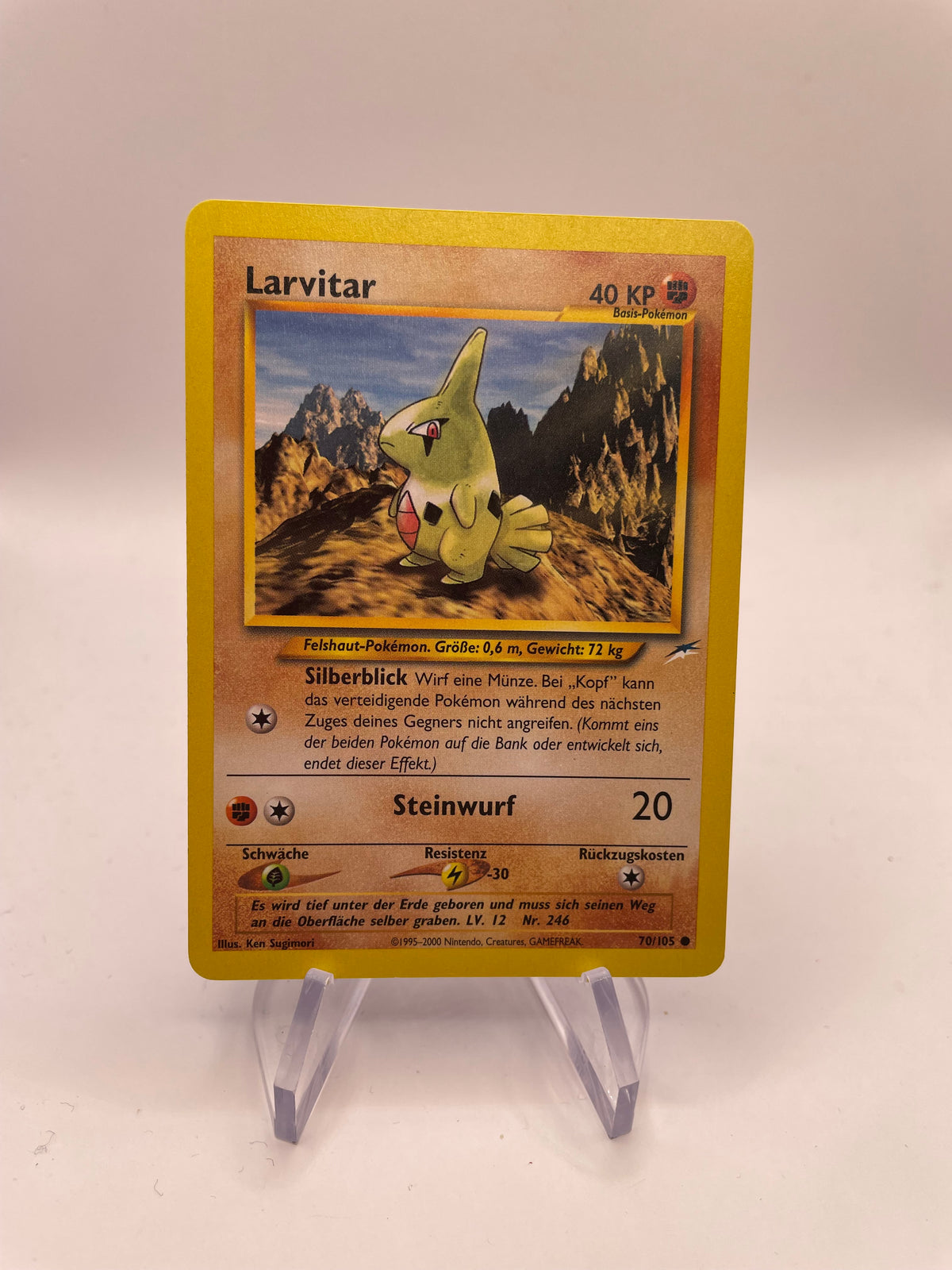 Pokemon Karte Neo Destiny Larvitar 70/105 Deutsch