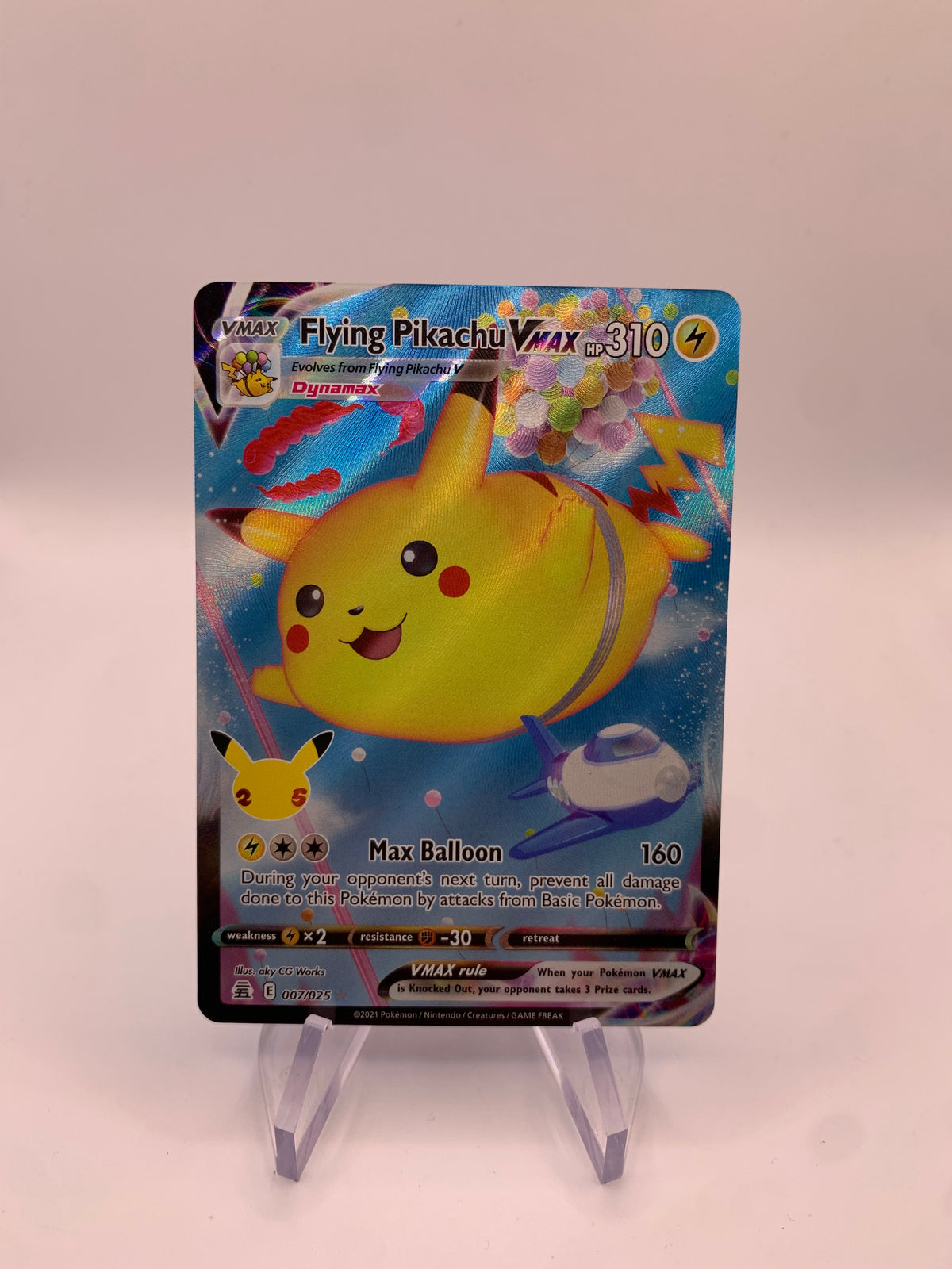 Pokemon Karte Celebration Vmax Fliegendes Pikachu 7/25 Deutsch