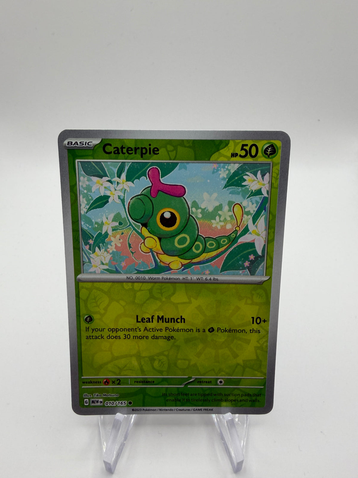 Pokemon Karte Reverse 151 Raupy 10/165 Englisch