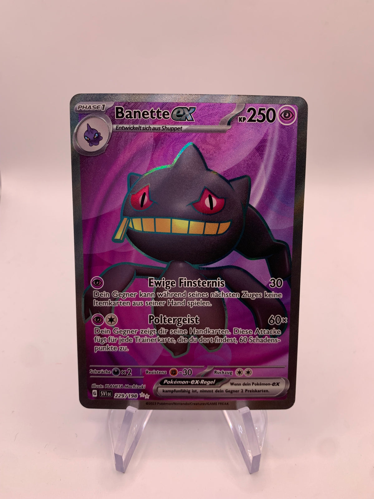 Pokemon Karte Ex Fullart Banette 229/198 Deutsch