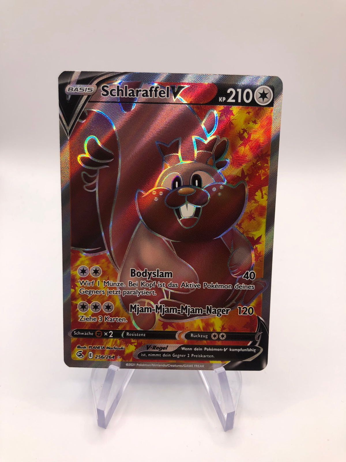 Pokemon Karte V Fullart Schlaraffel 256/264 Deutsch