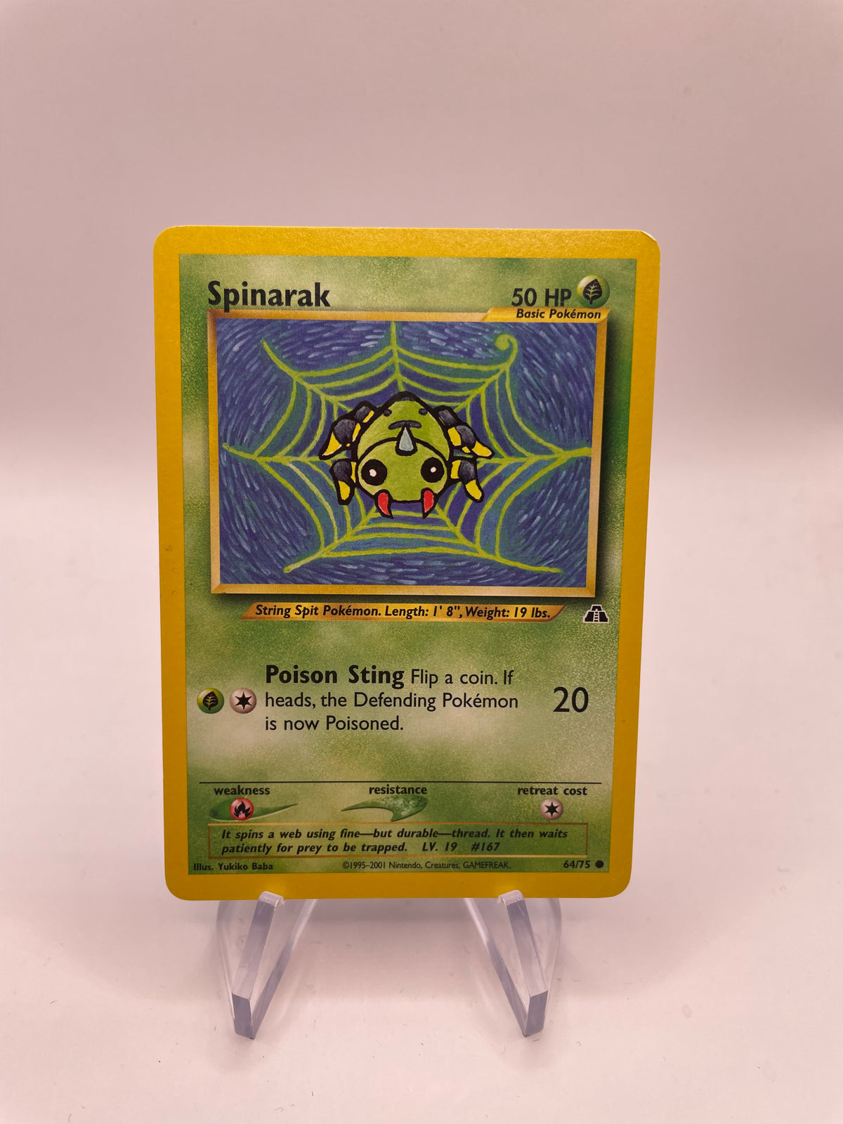 Pokemon Karte Neo Discovery Spinarak 64/75 Englisch