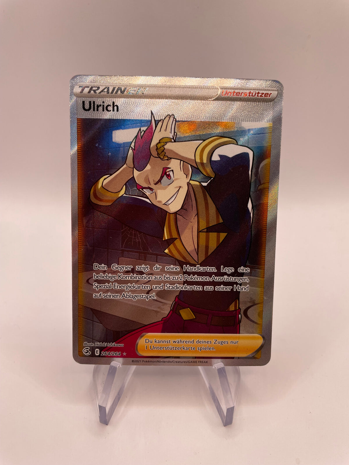 Pokémon Karte Trainer Ulrich 264/264 Deutsch
