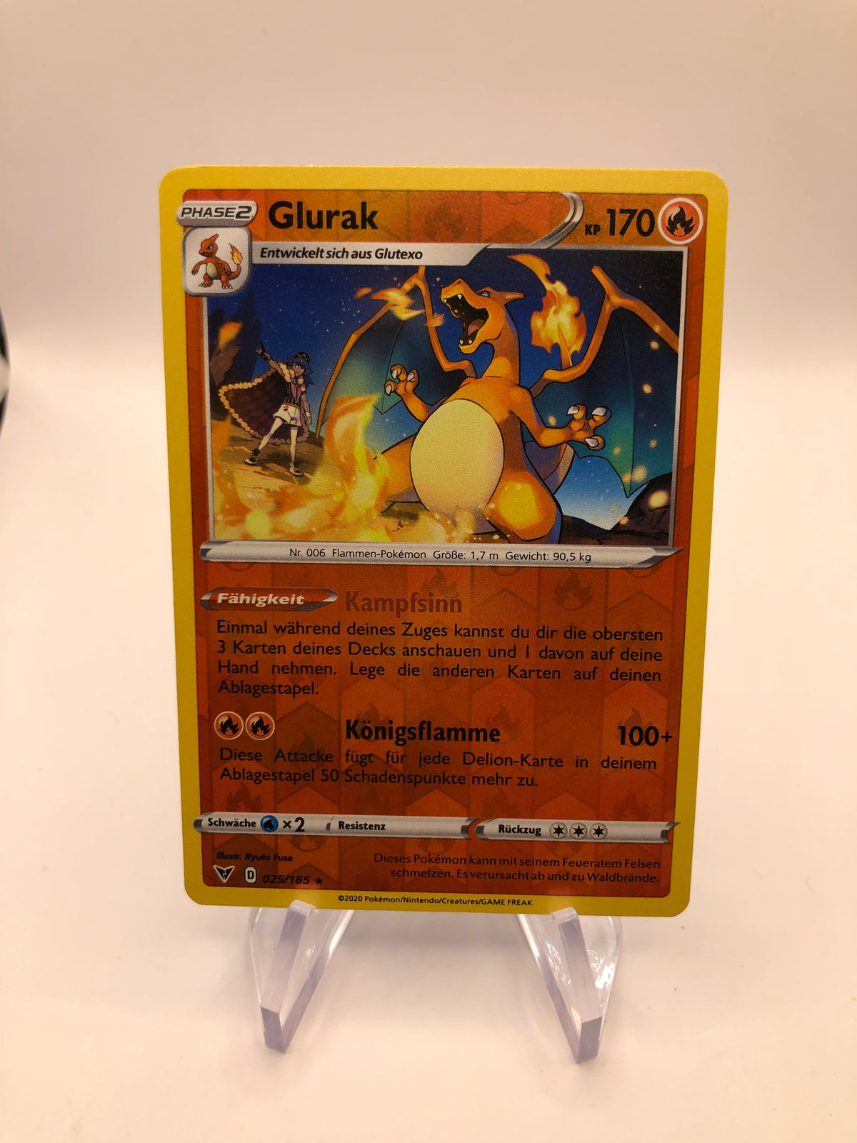 Pokemon Karte Revers Glurak 25/185 Deutsch