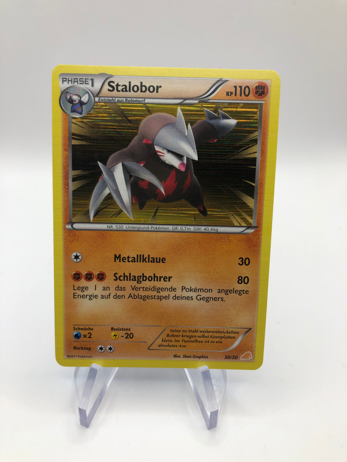Pokemon Karte Revers Stalabor 30/30 Deutsch