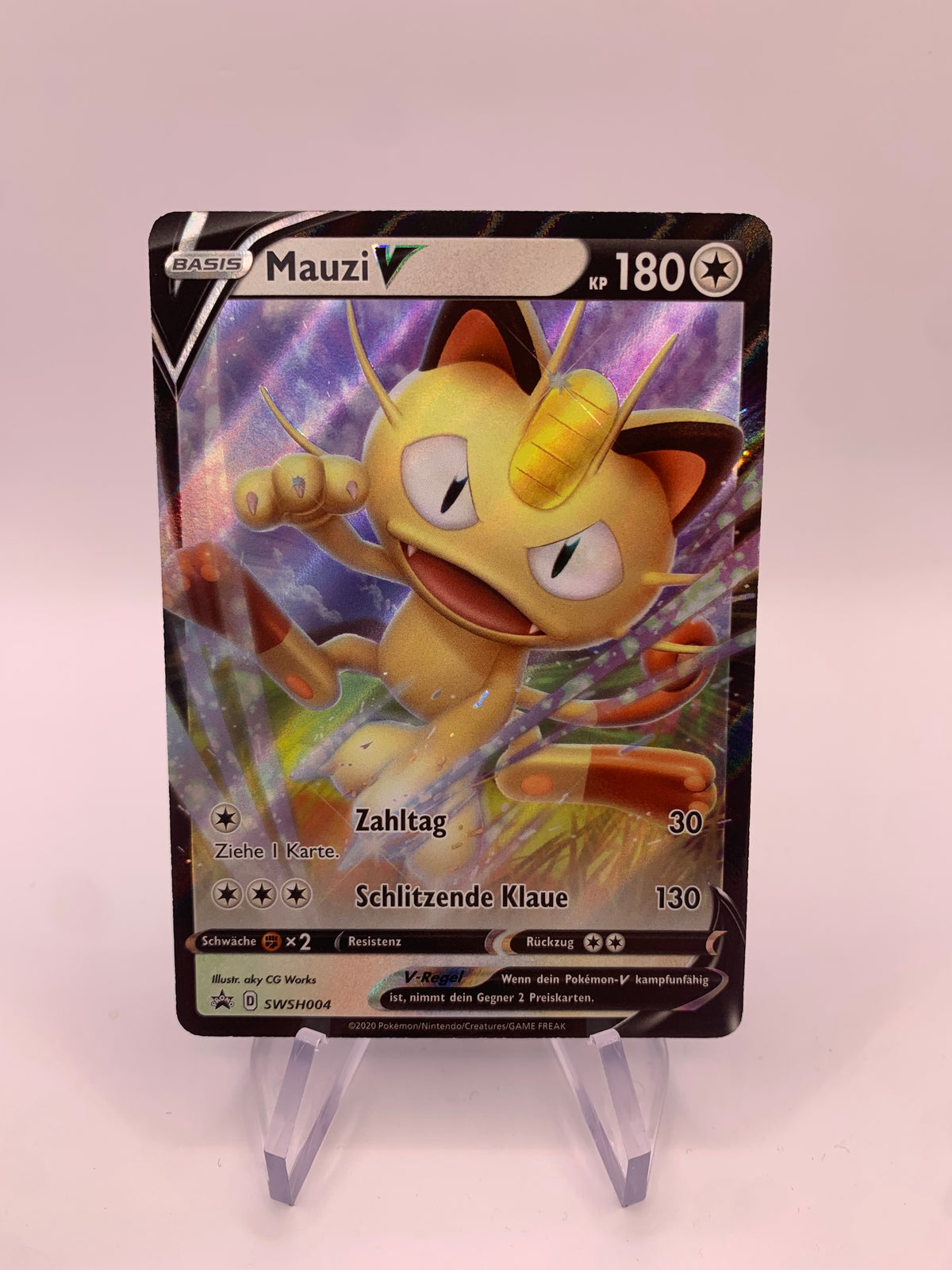 Pokémon Karte V Promo Mauzi SWSH004 deutsch