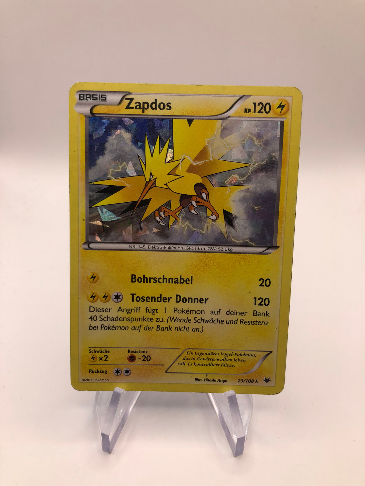 Pokemon Karten Shatter Holo Zapdos 23/108 Deutsch