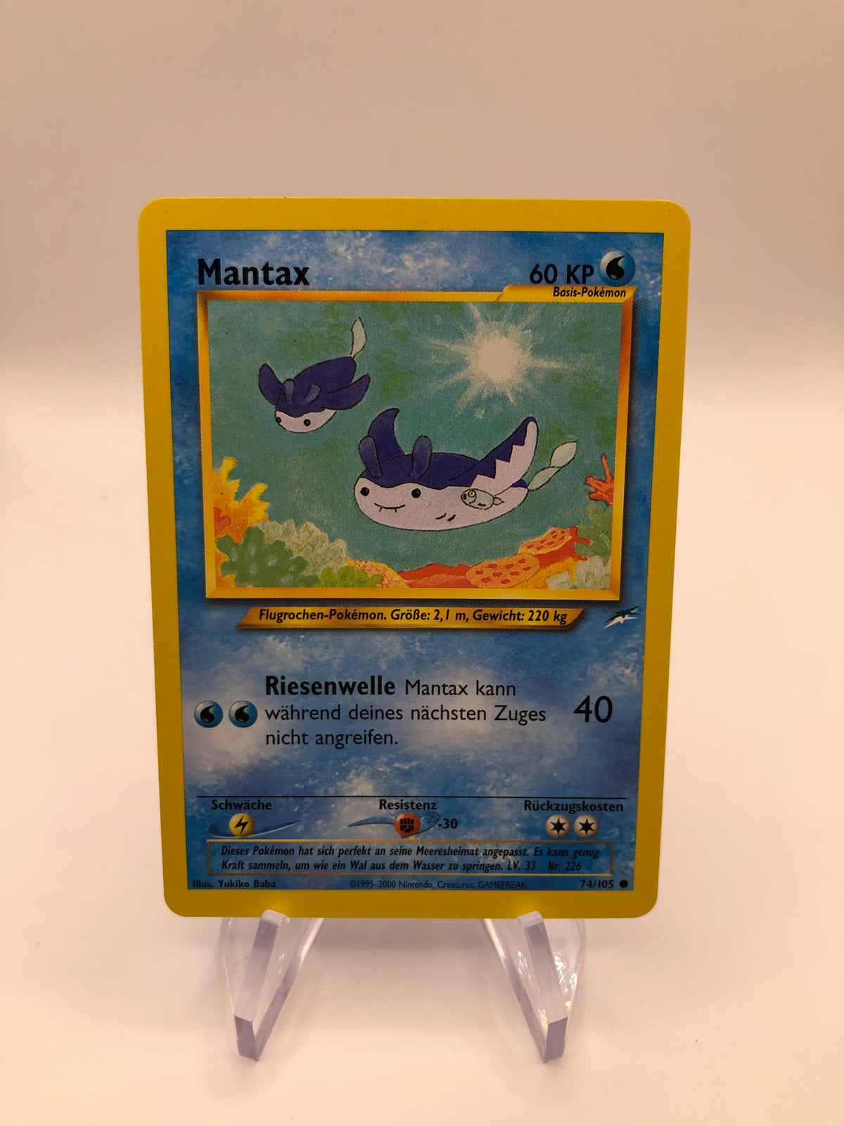Pokemon Karte Neo Destiny Mantax 74/105 Deutsch