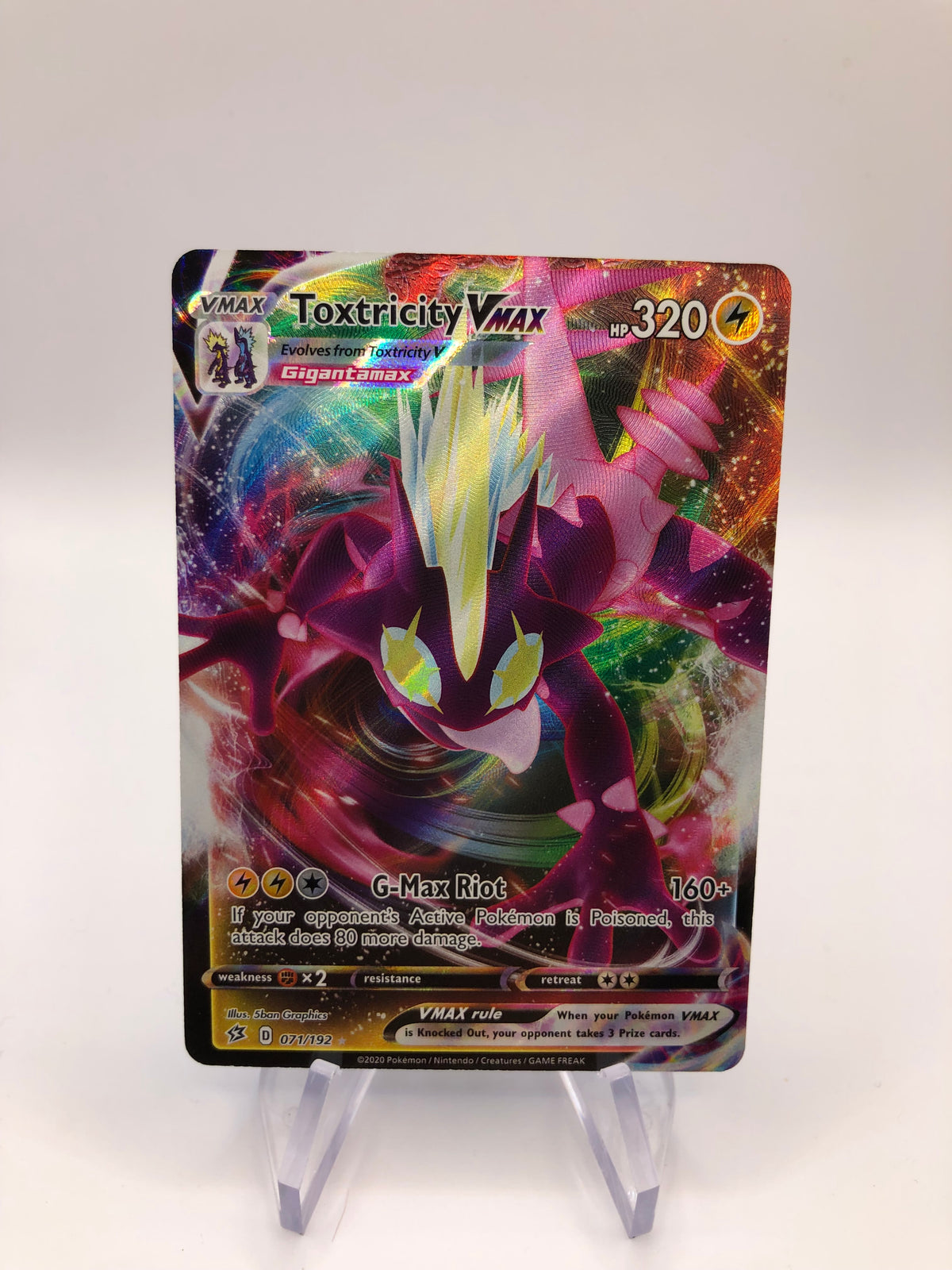 Pokemon Karte Vmax Toxtricity 71/192 Japanisch