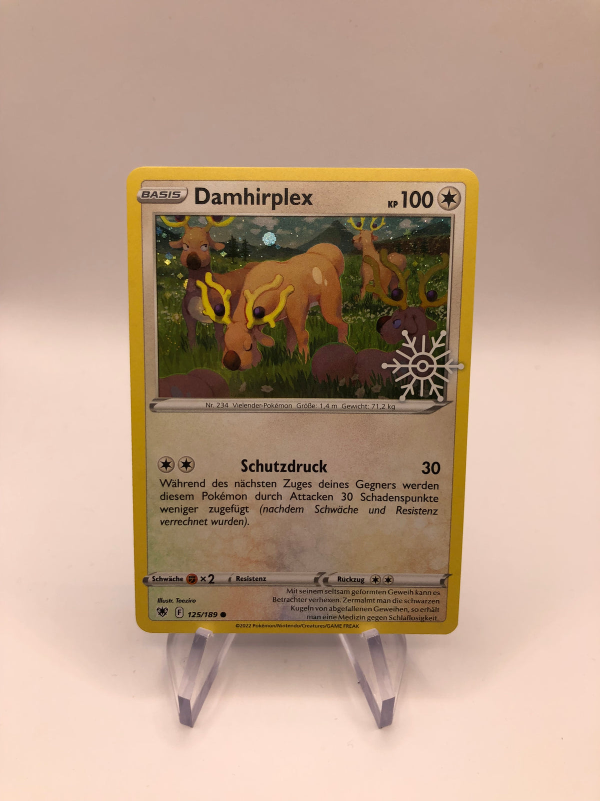 Pokemon Karte Holo Damhirplex 125/189 Deutsch