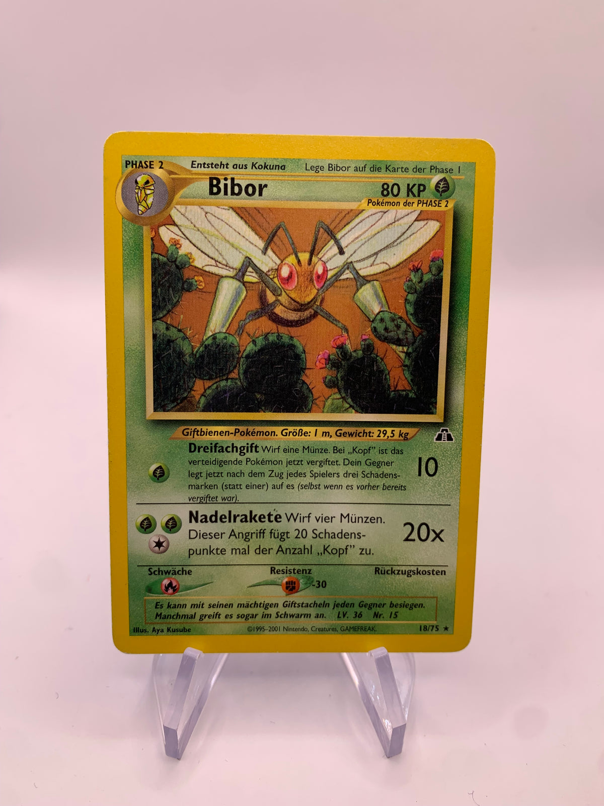 Pokemon Karte Bibor 18/75 Neo Discovery Deutsch