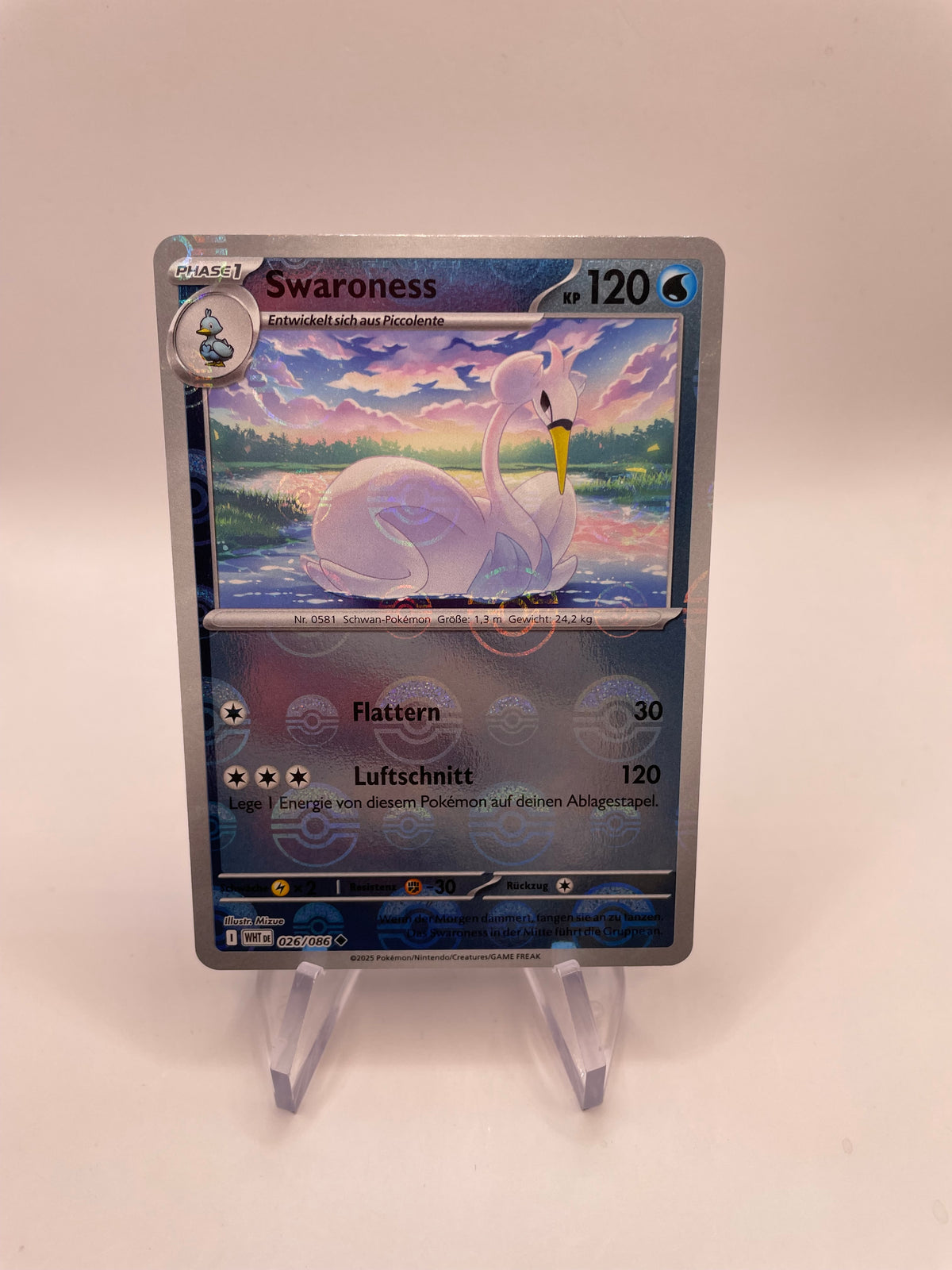 Pokemon Karte Revers Swaroness 26/86 Deutsch