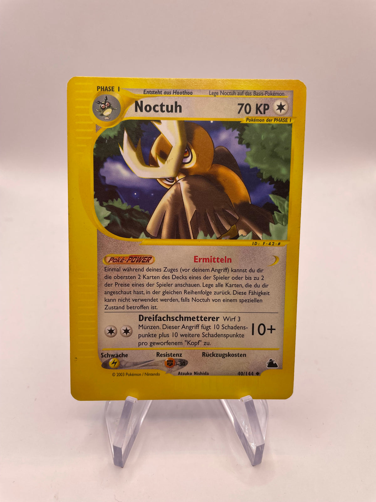 Pokemon Karte E-Series Noctuh 40/144 Deutsch