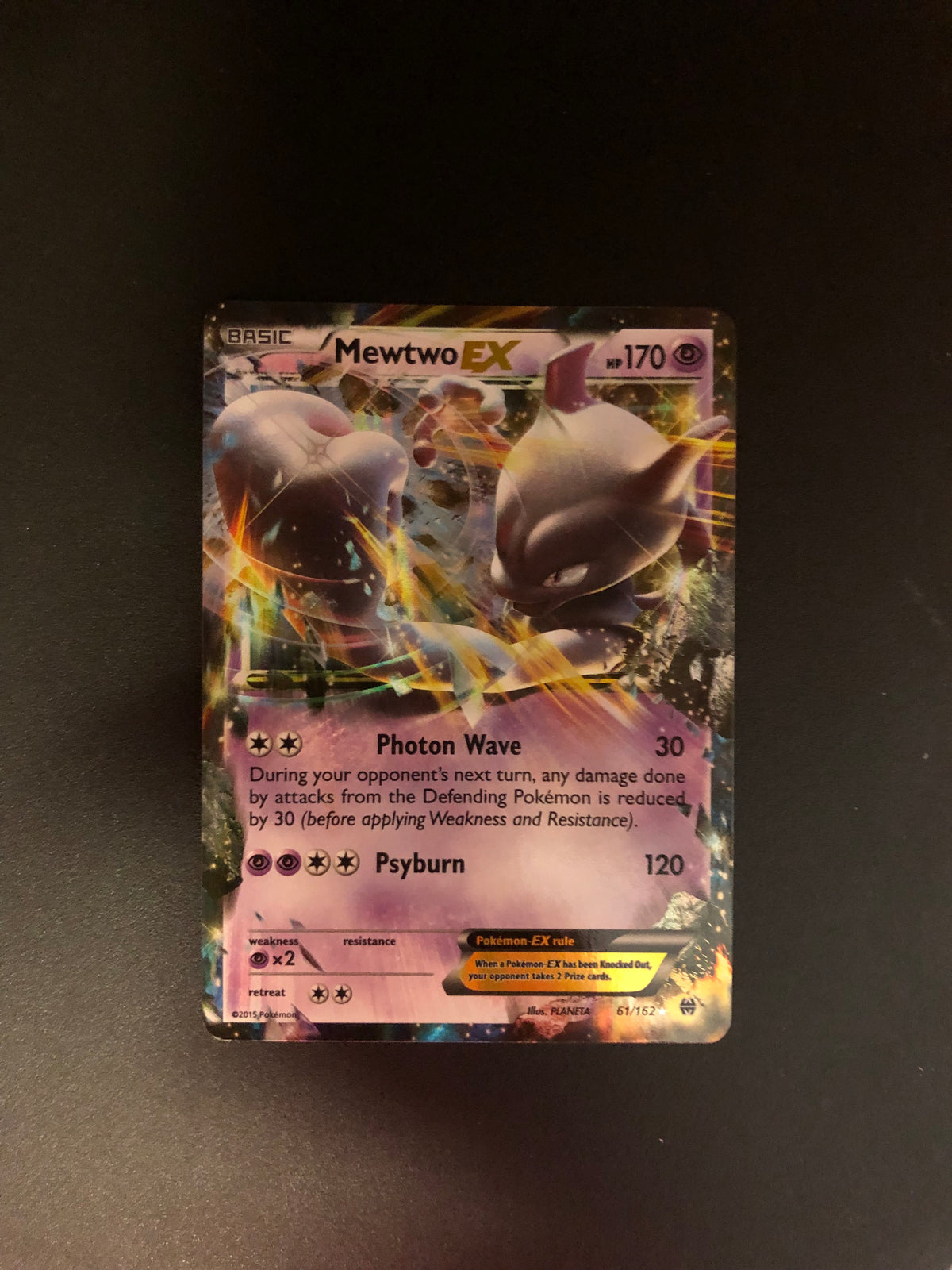 Pokemon Karte EX Mewtwo 61/162 Englisch