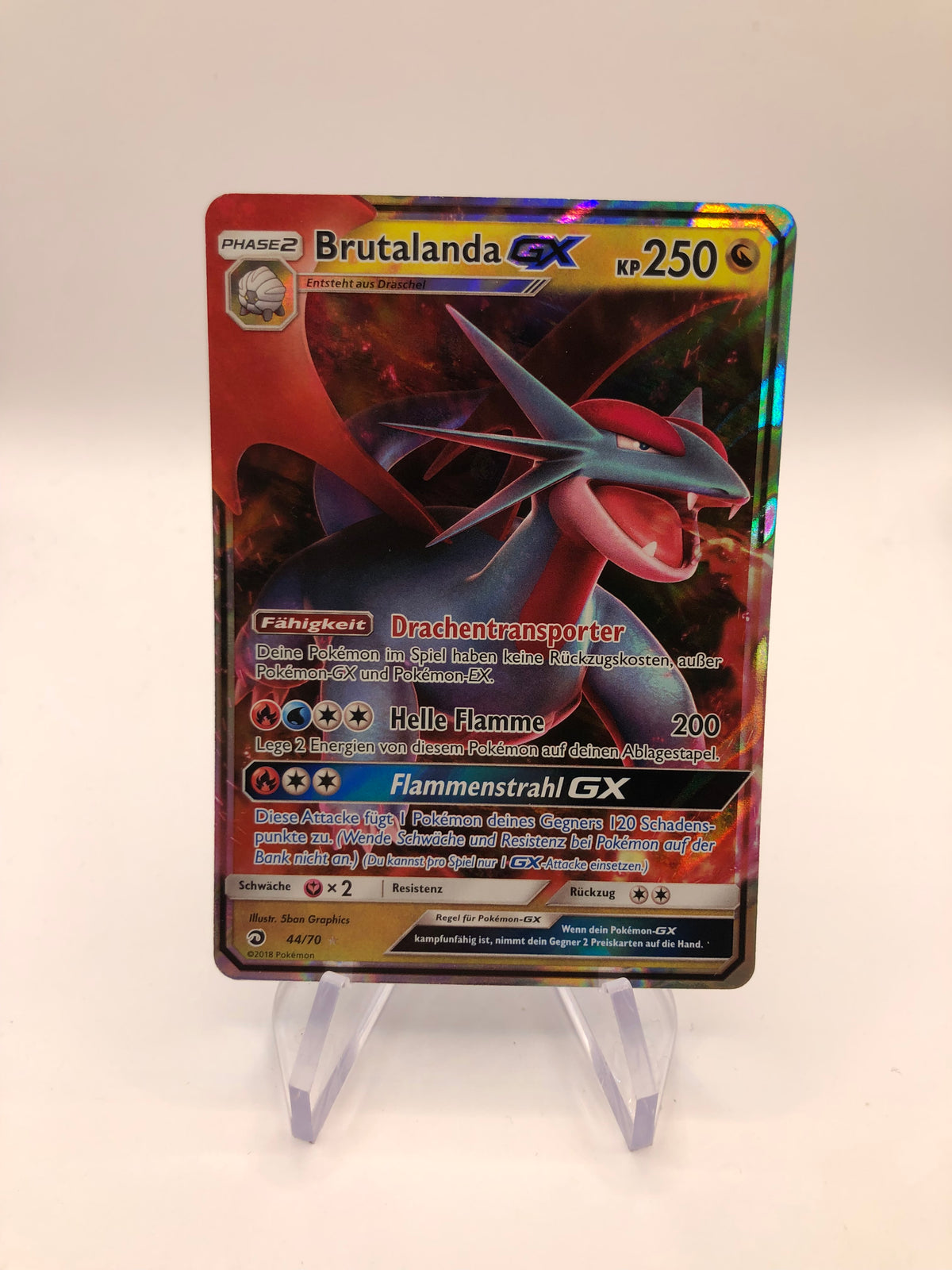 Pokemon Karte GX Brutalanda 44/70 Deutsch