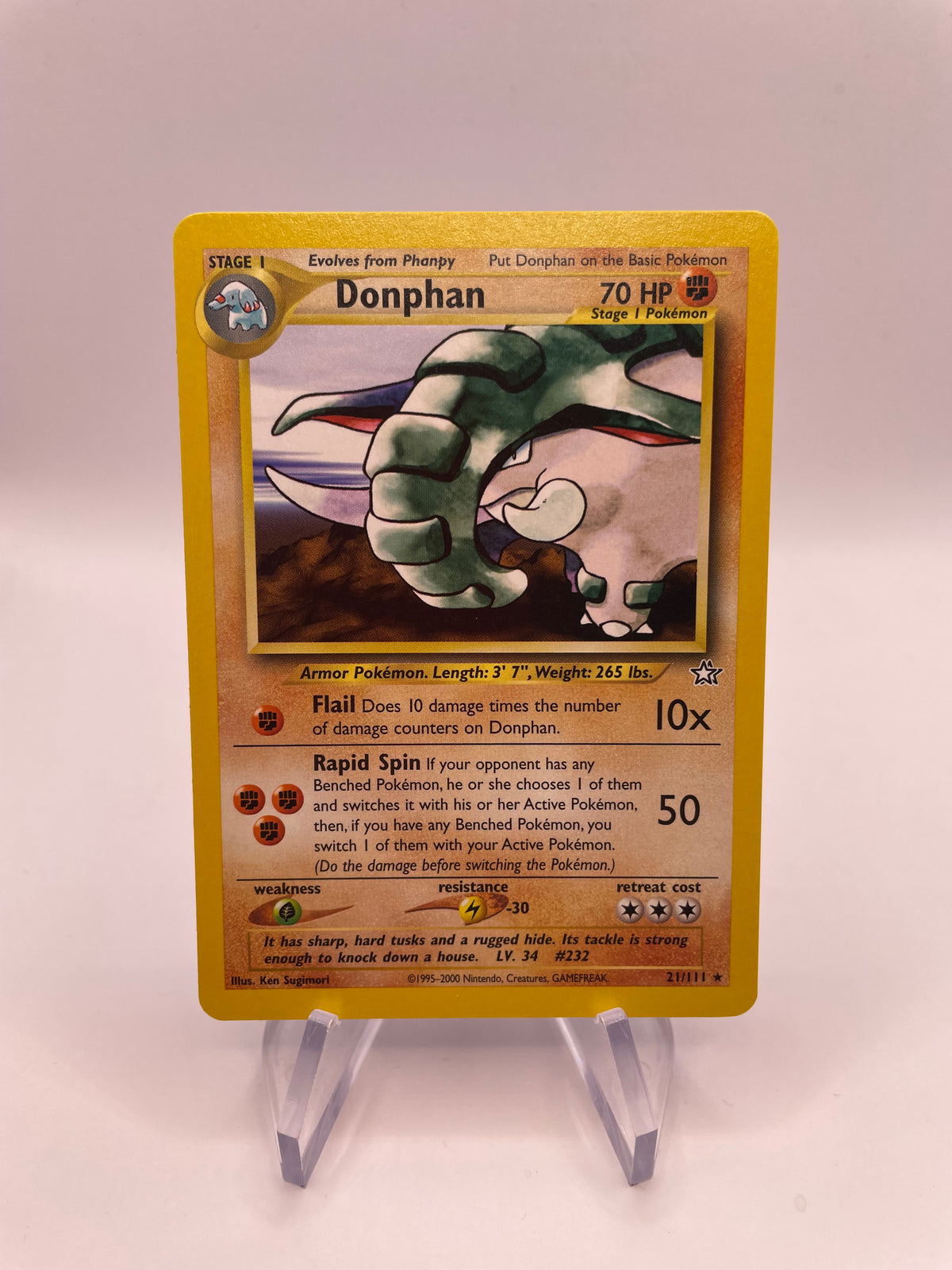 Pokemon Karte Donphan Neo Genesis 21/111 Englisch