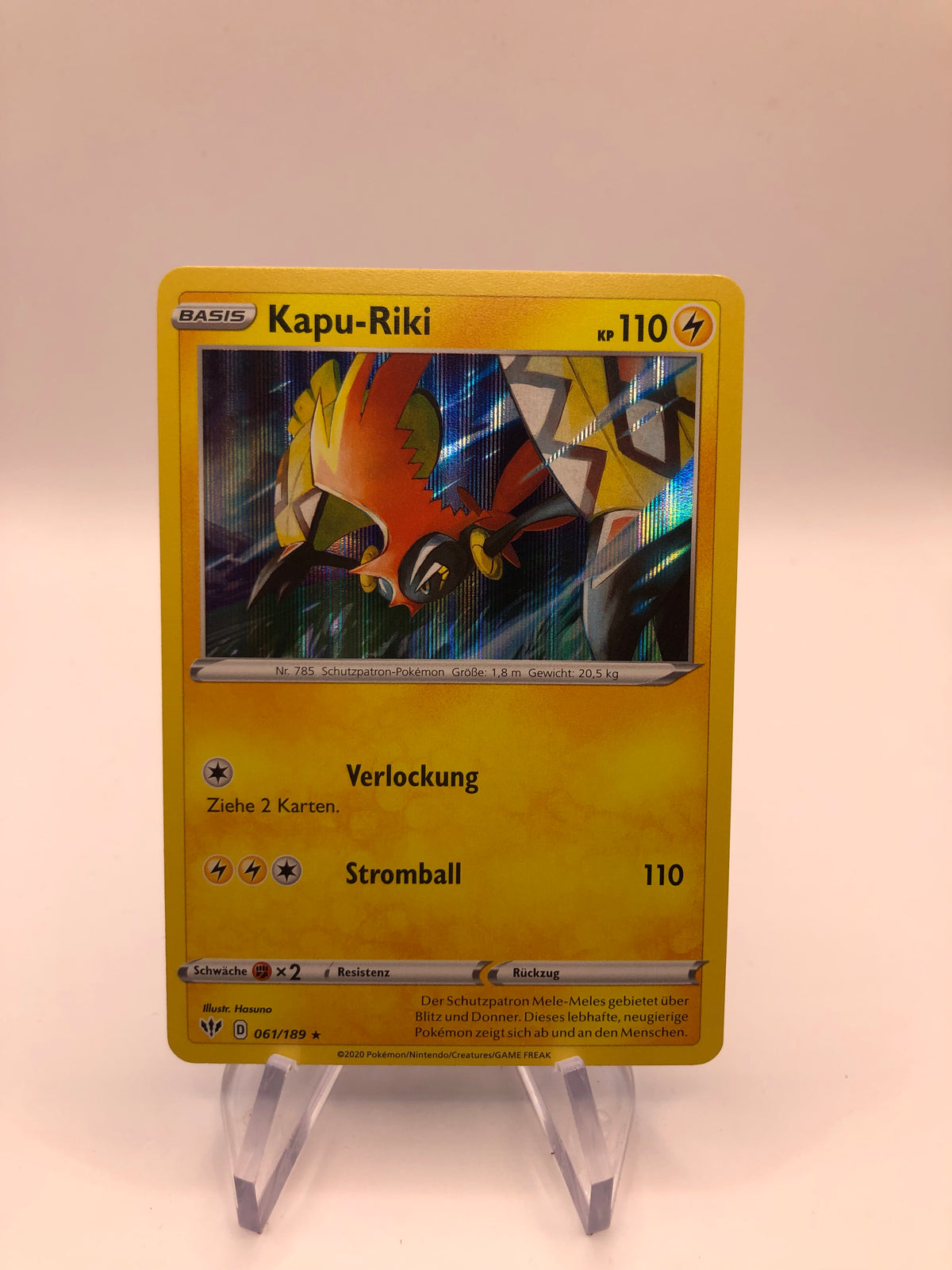 Pokemon Karte Holo Kapu-Riki 61/189 Deutsch