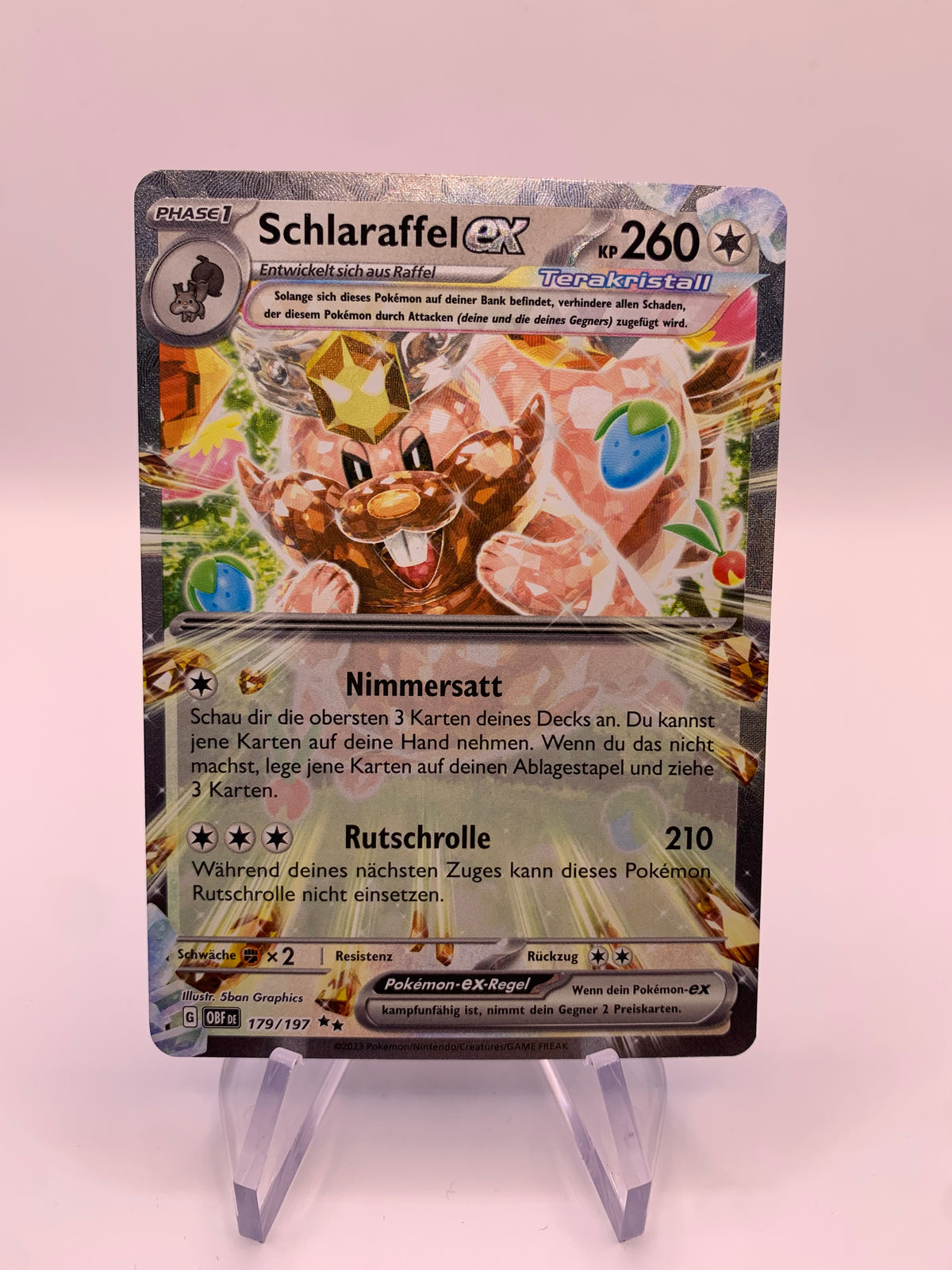 Pokemon Karte EX Schlaraffel 179/197 Deutsch