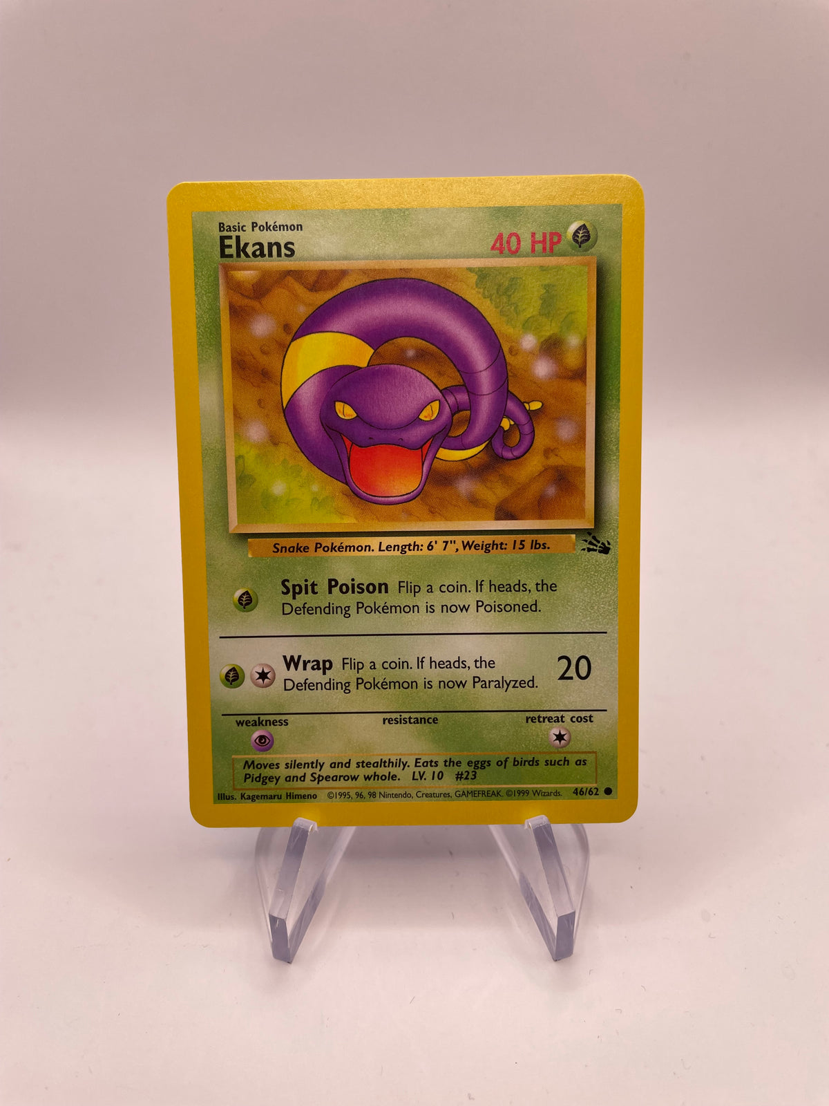 Pokemon Karte Fossil Ekans 46/62 Englisch