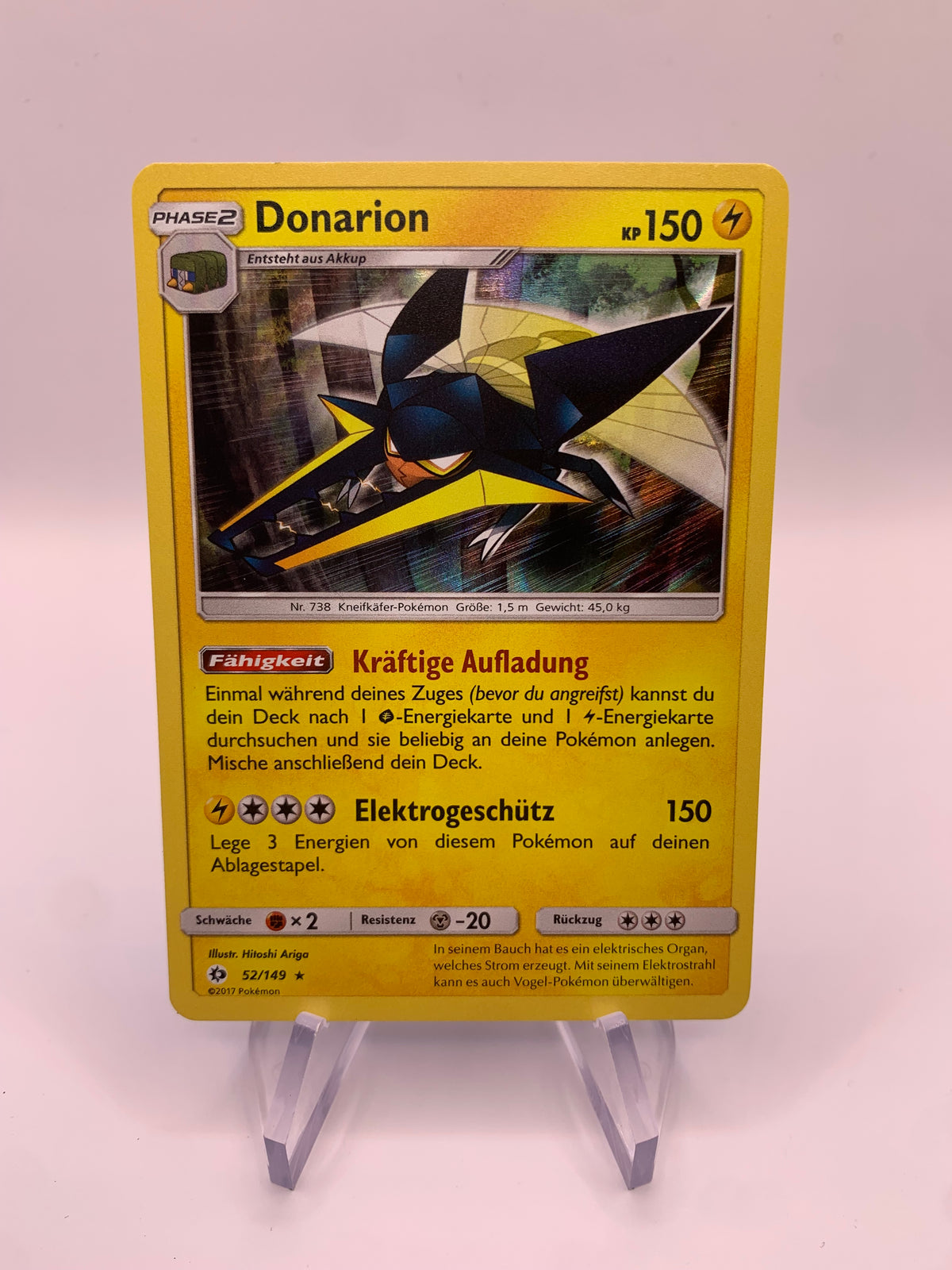 Pokemon Karte Holo Donarion 52/149 Deutsch