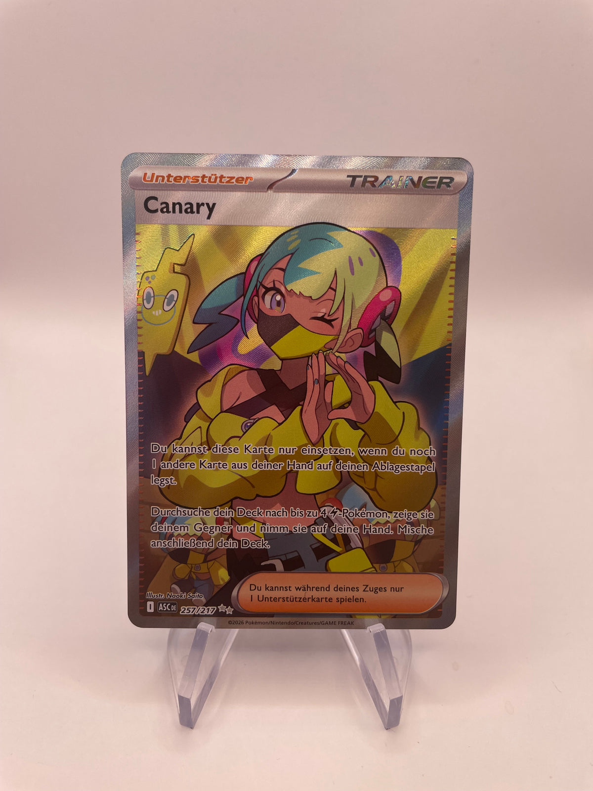 Pokemon Karte Trainer Canary 257/217 Deutsch