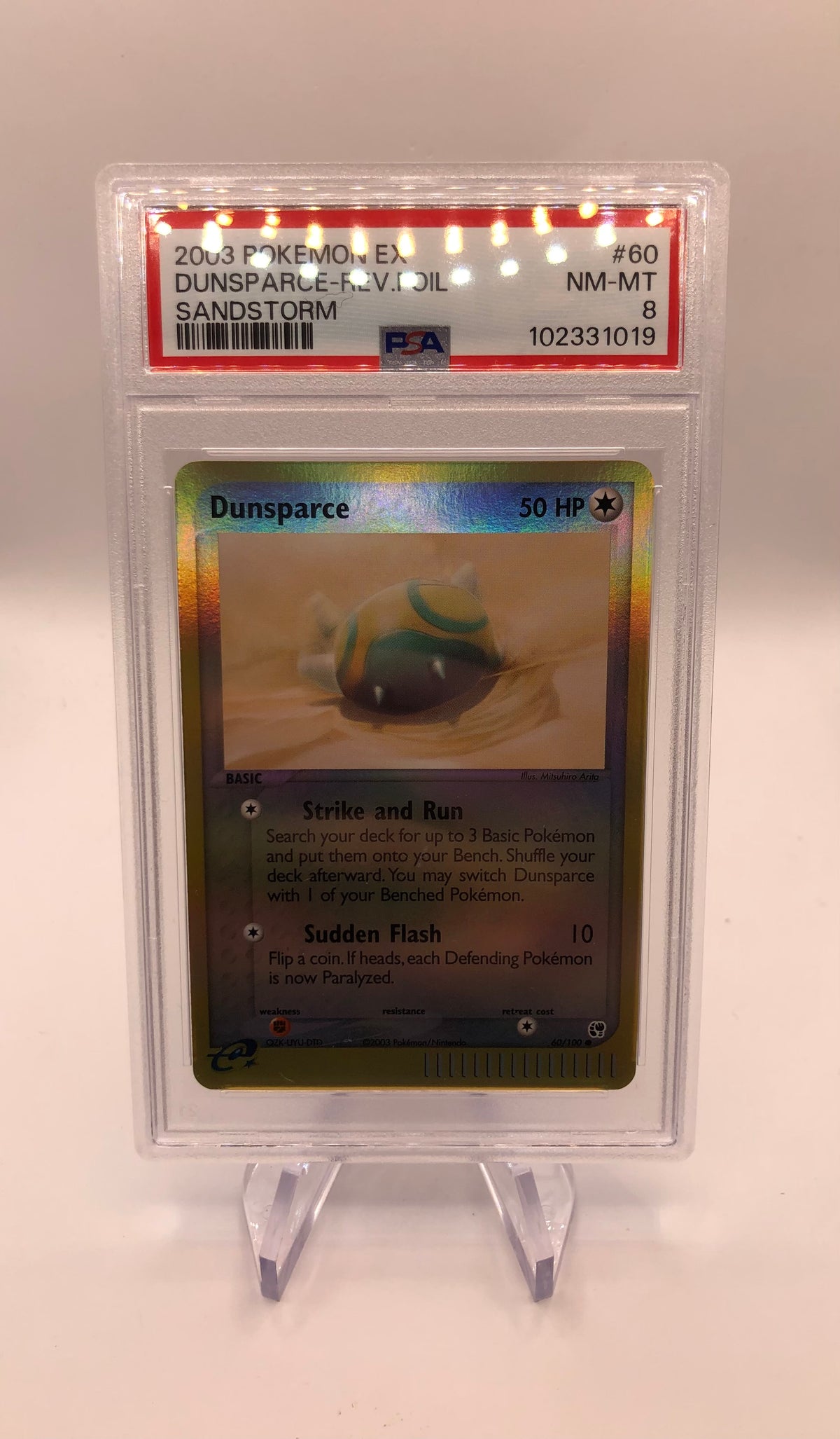 Pokemon Karte PSA 8 E-Series Dummisel Sandstorm 60/100 Englisch