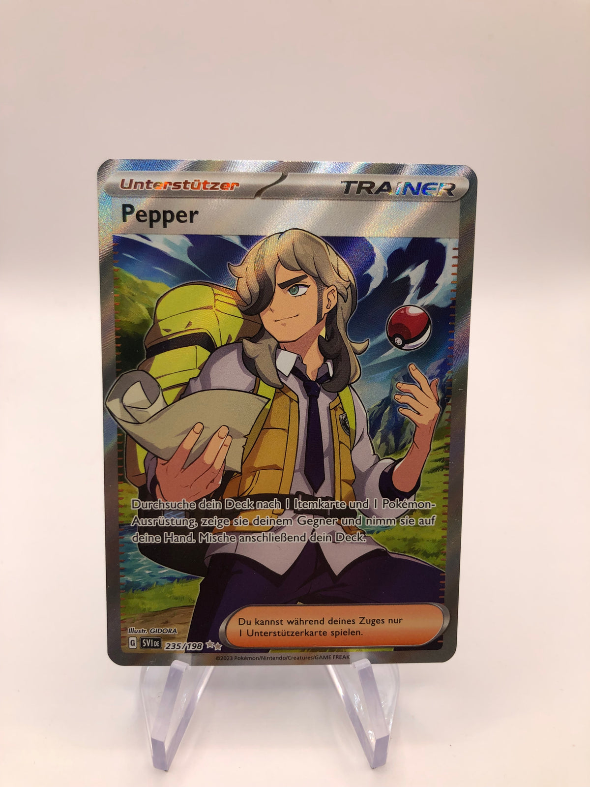 Pokemon Karte Trainer Pepper 235/198 Deutsch