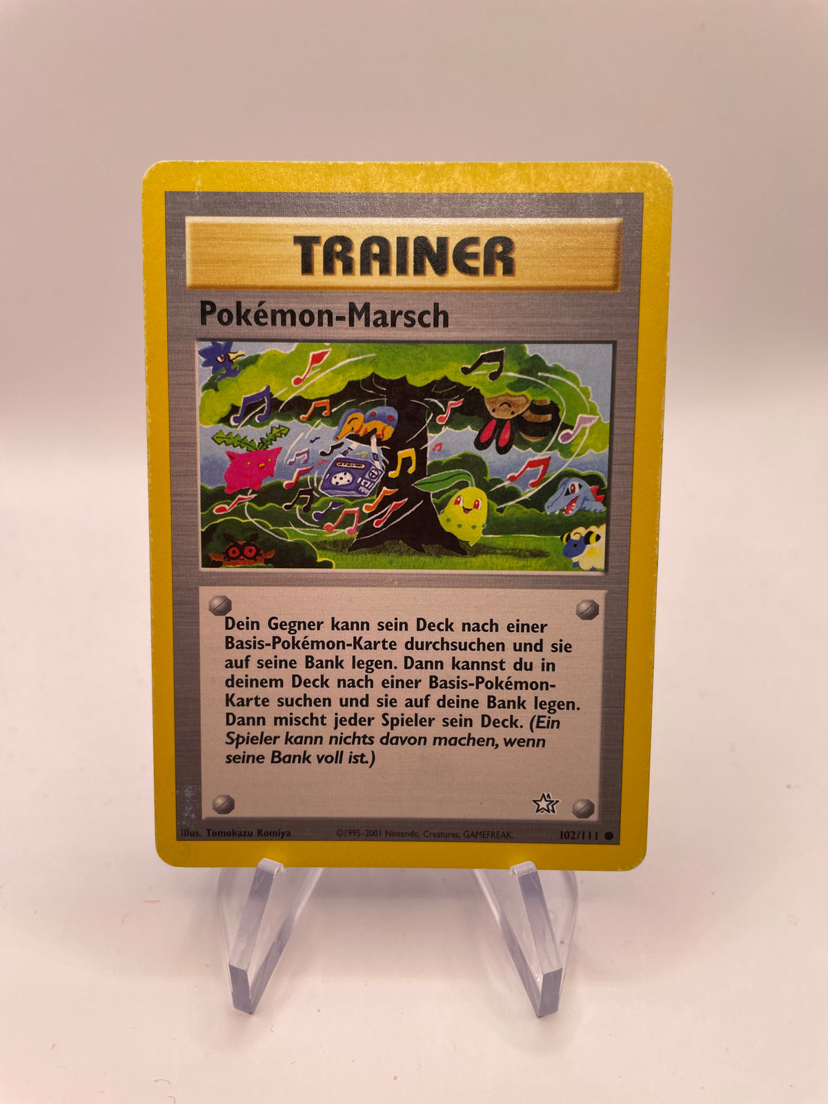 Pokemon Karte Neo Genesis Trainer Pokemon Marsch 102/111 Deutsch