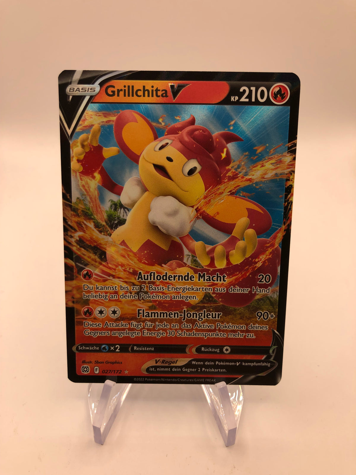 Pokemon Karte V Grillchita 27/172 Deutsch