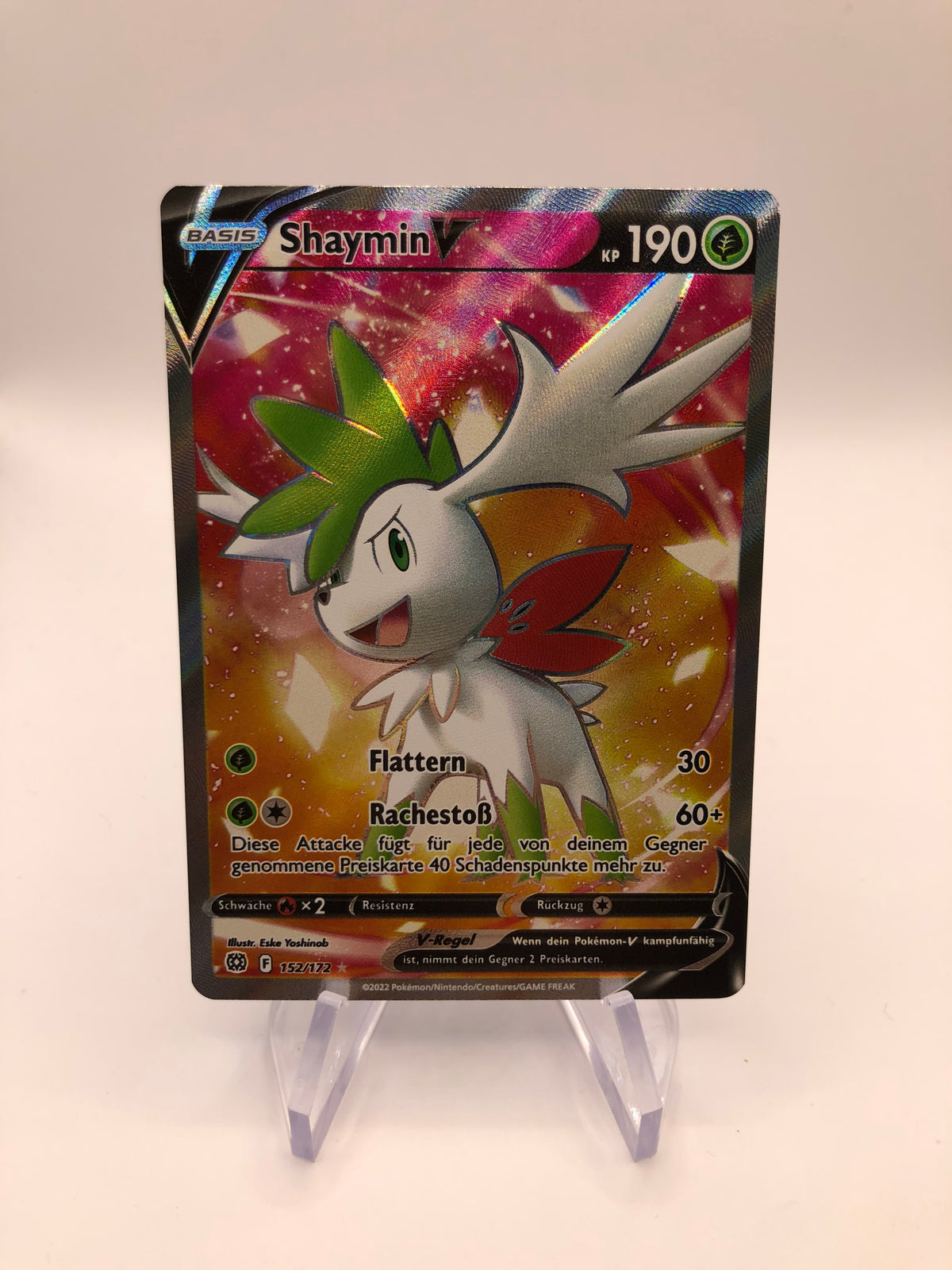 Pokemon Karte Fullart V Shaymin 152/172 Deutsch