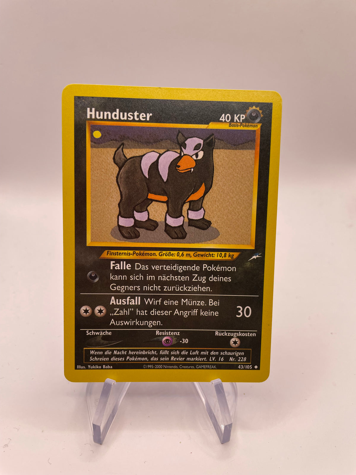 Pokemon Karte Neo Destiny Hunduster 43/105 Deutsch