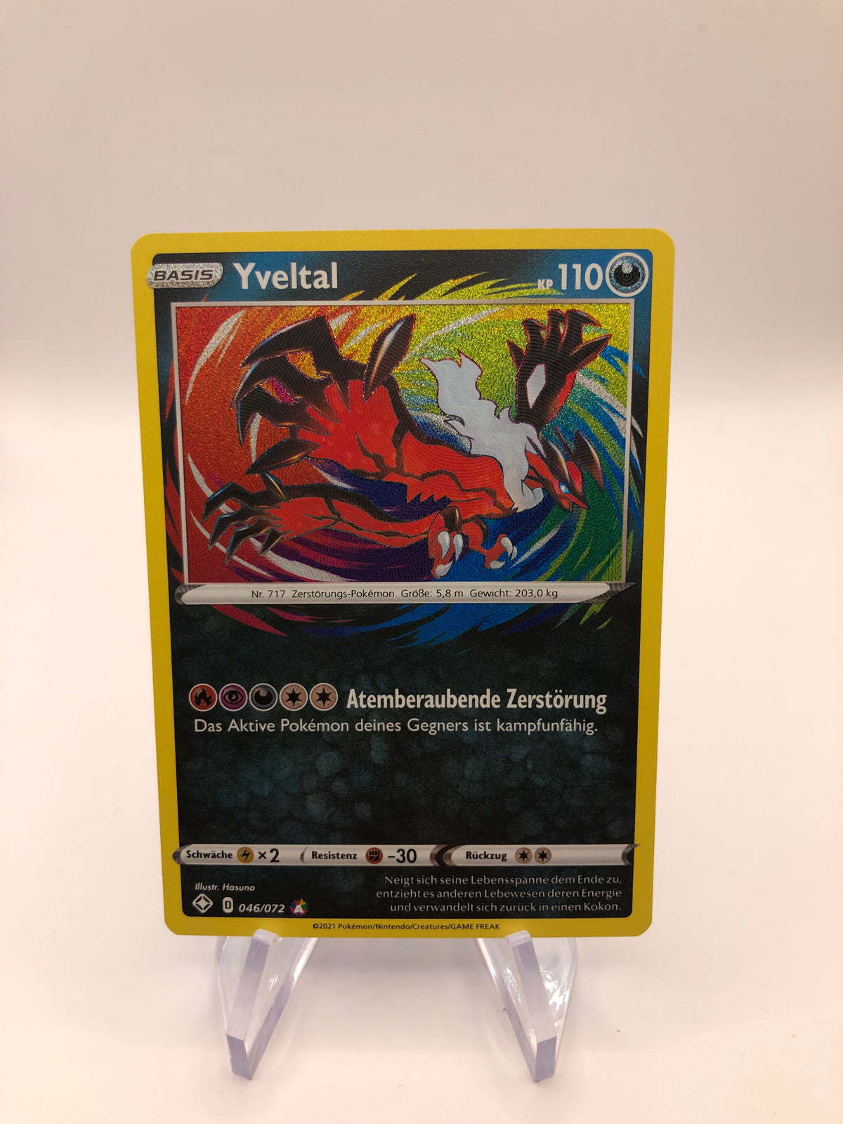 Pokemon Karte Holo Yveltal 46/72 Deutsch