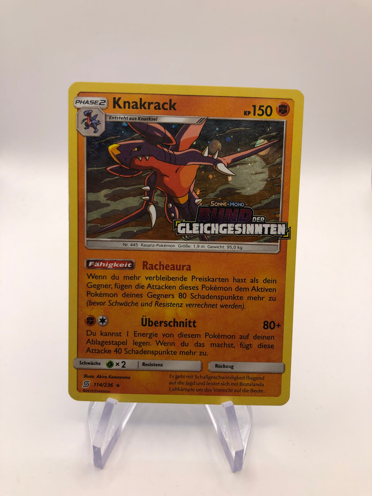 Pokemon Karte Stamp Knakrack 114/236 Deutsch