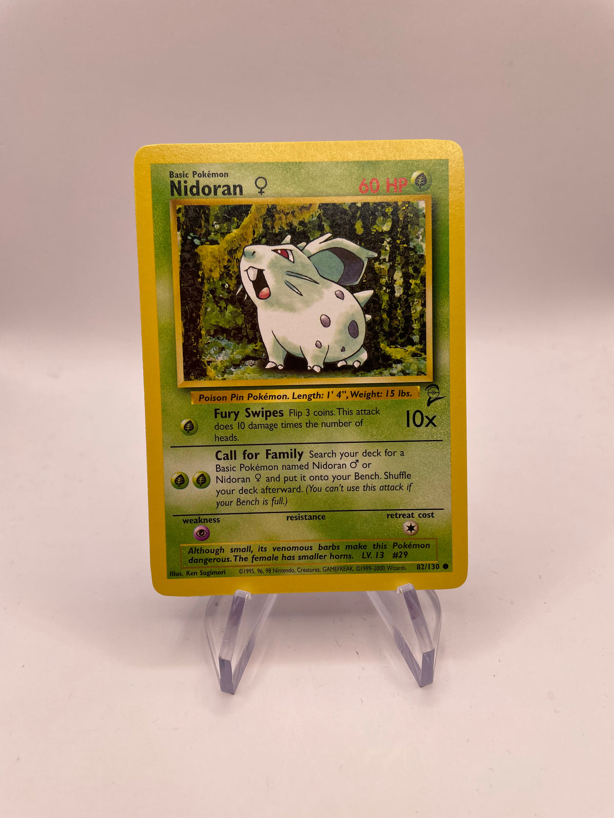 Pokemon Karte Base Set 2 Nidoran 82/130 Englisch
