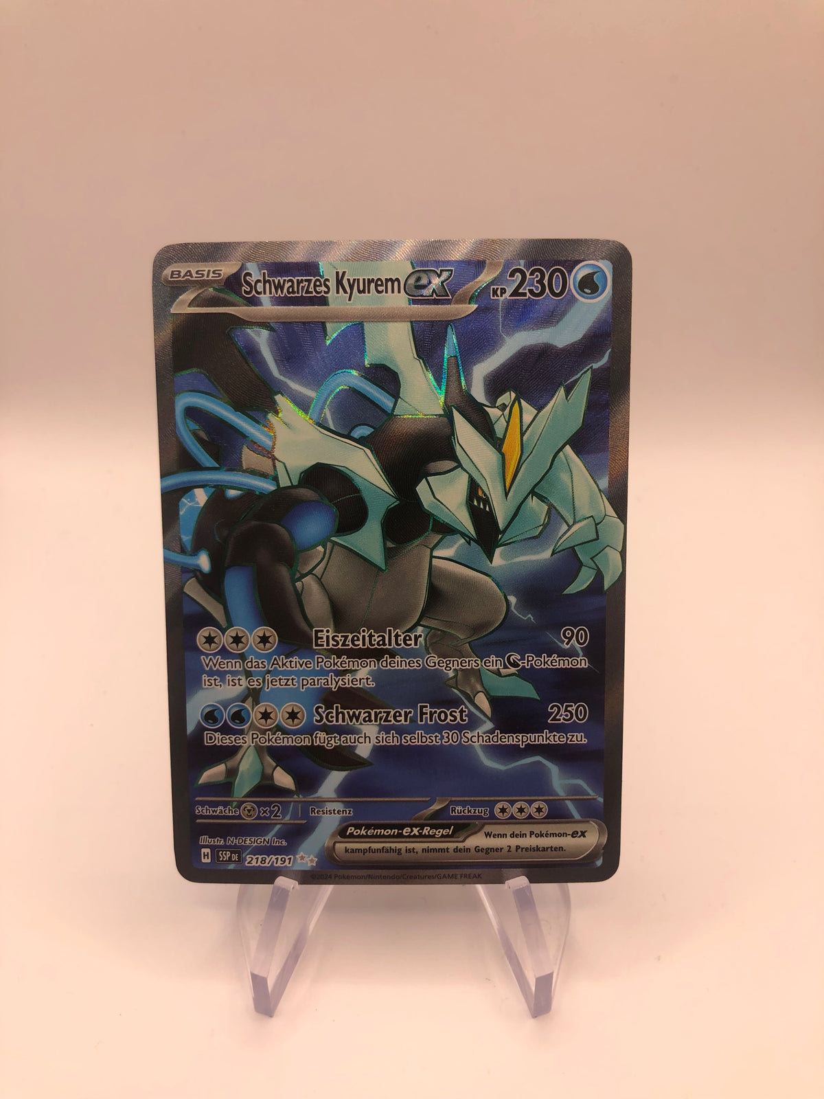 Pokemon Karte Ex Fullart Schwarzes Kyurem 218/191 Deutsch