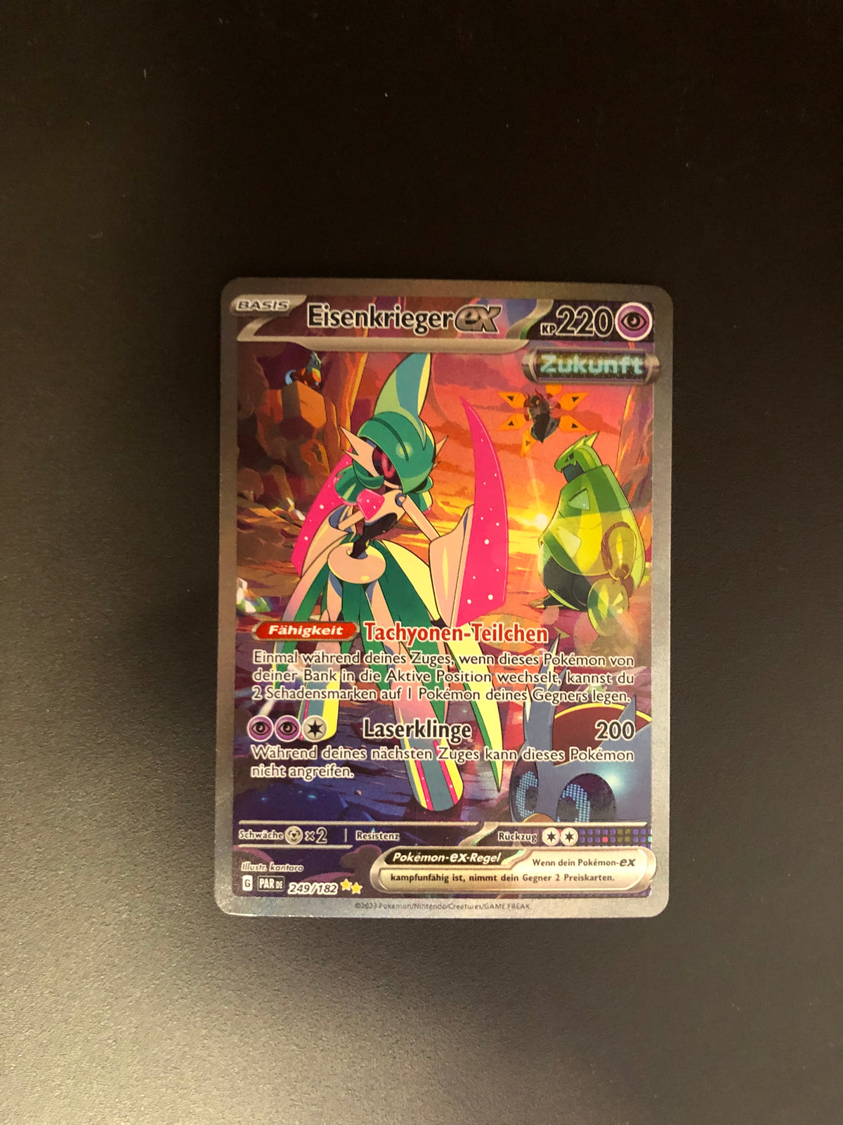 Pokemon Karte Alt-Art EX Eisenkrieger 249/182 Deutsch