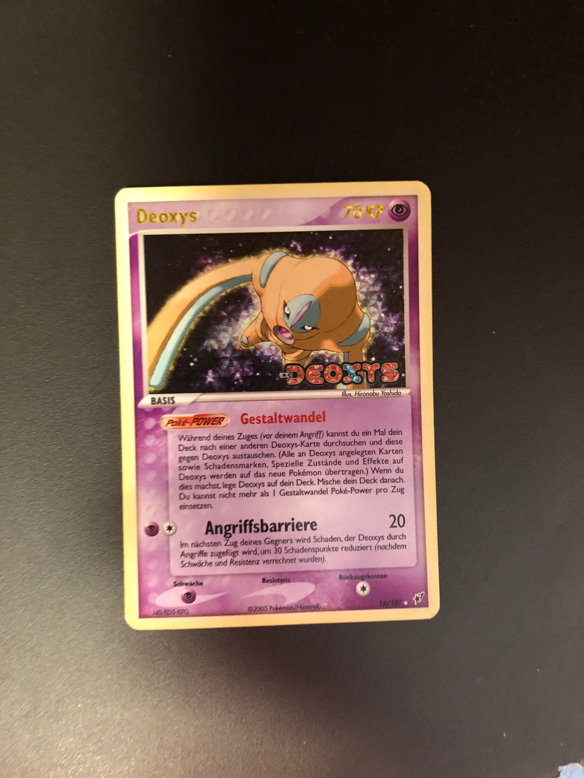 Pokemon Karte Stamp Deoxys 18/107 Deutsch