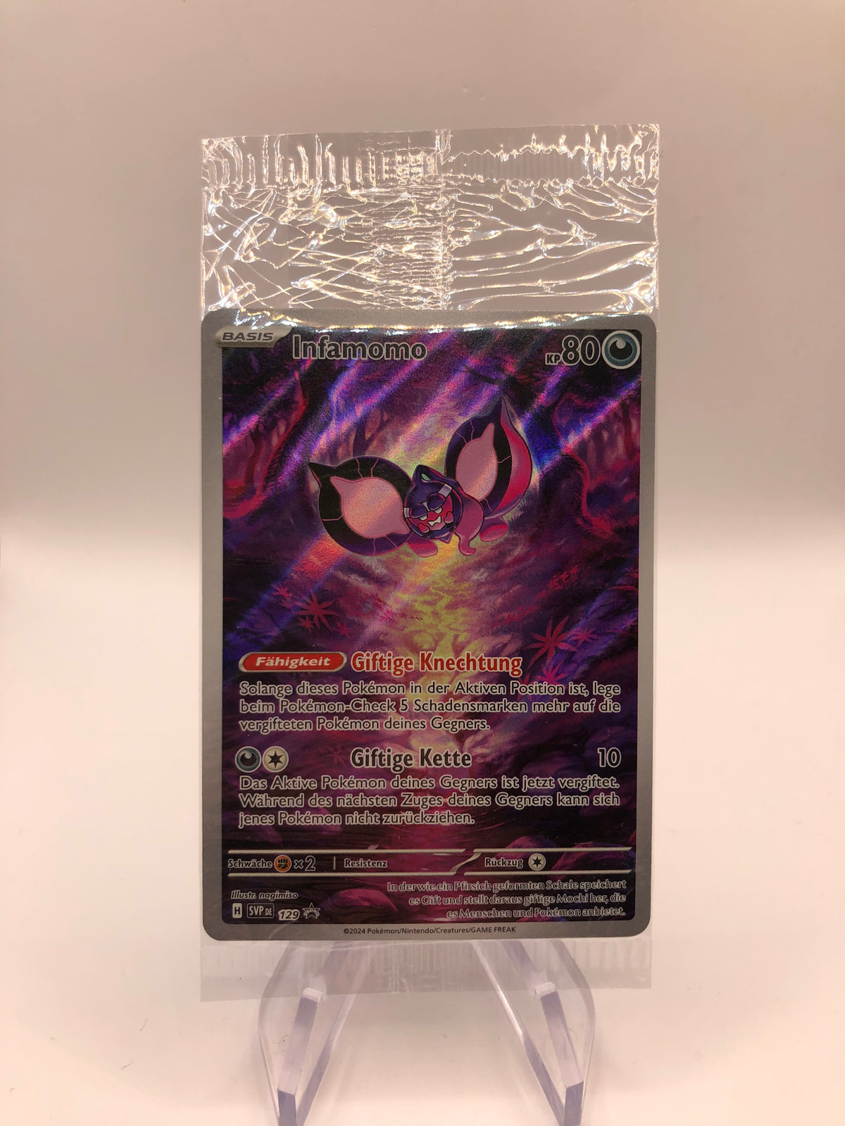 Pokemon Karte OVP Promo Art Rare Infamomo 129 Deutsch