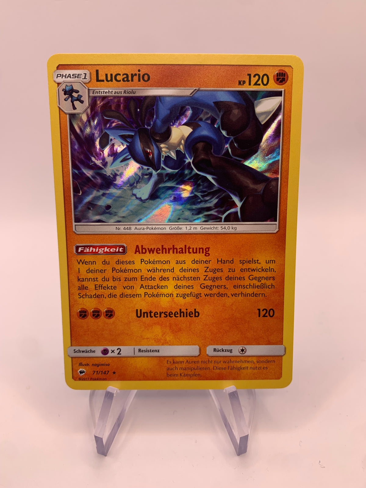 Pokémon card Holo Lucario 71/147 German