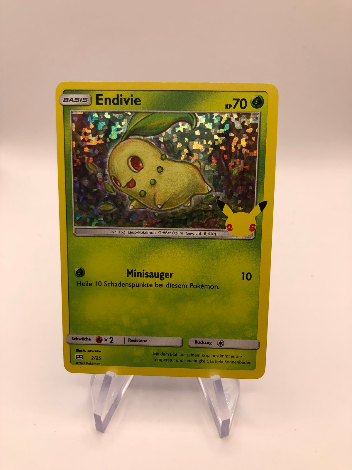 Pokemon Karte Celebration Holo Endivie 2/25 Deutsch