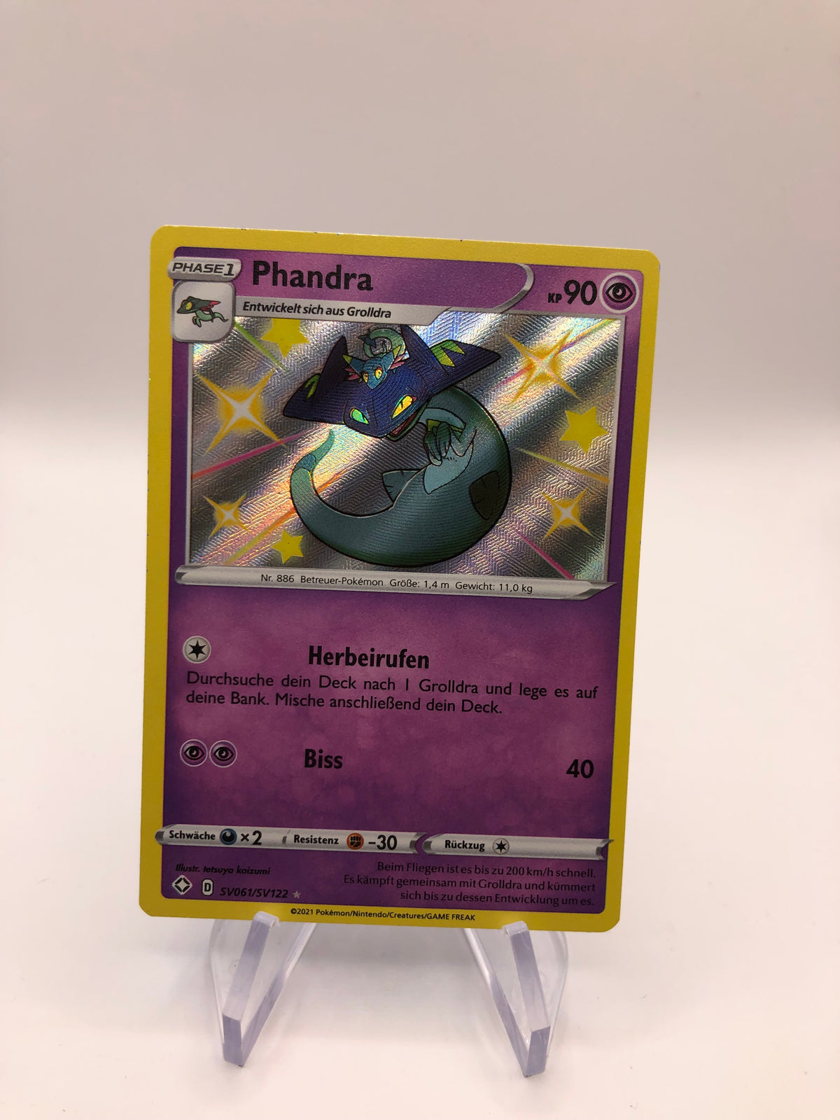 Pokemon Karte Shiny Phandra SV61/SV122 Deutsch