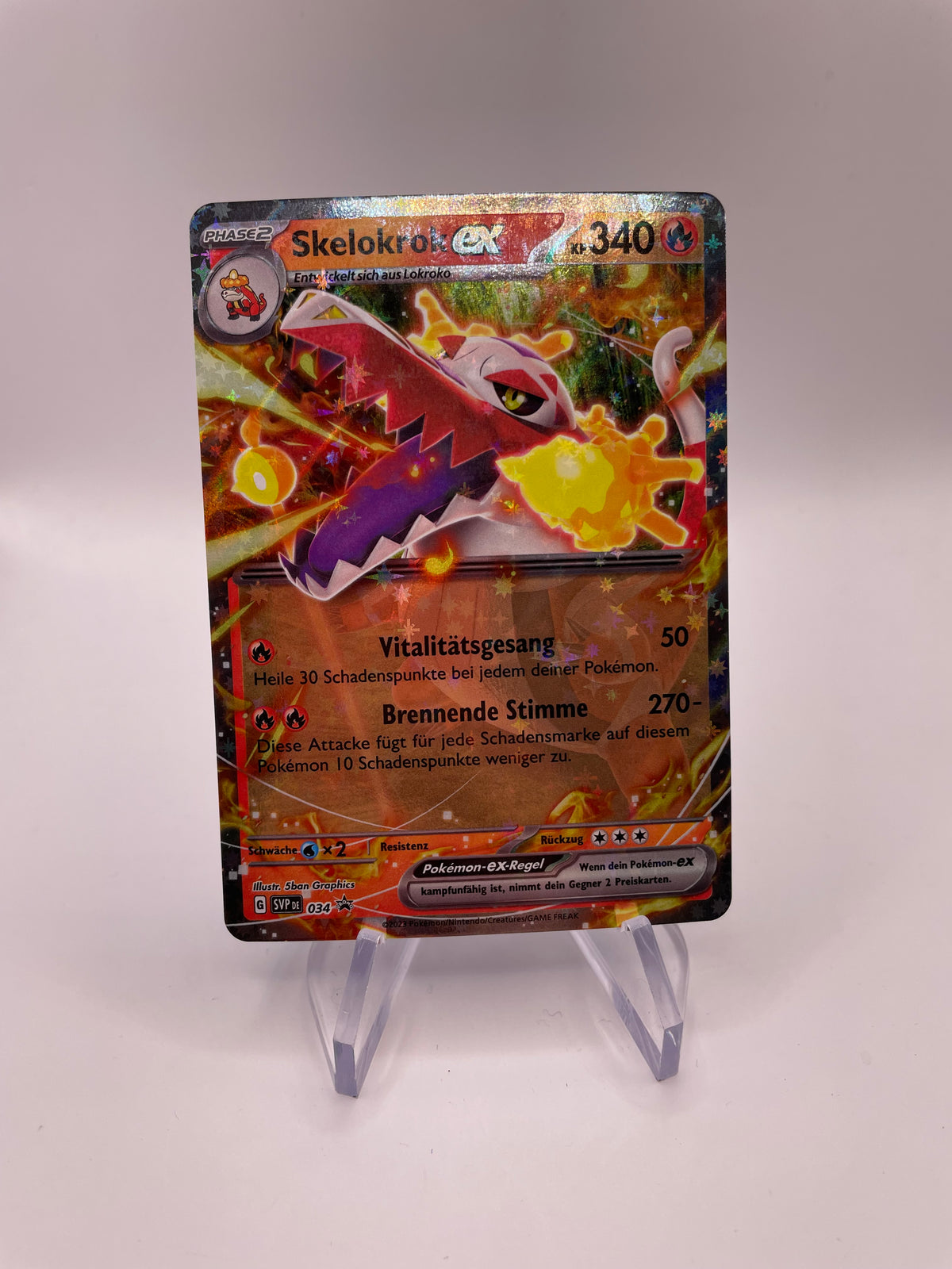 Pokemon Karte Skelokrok ex 34 Deutsch