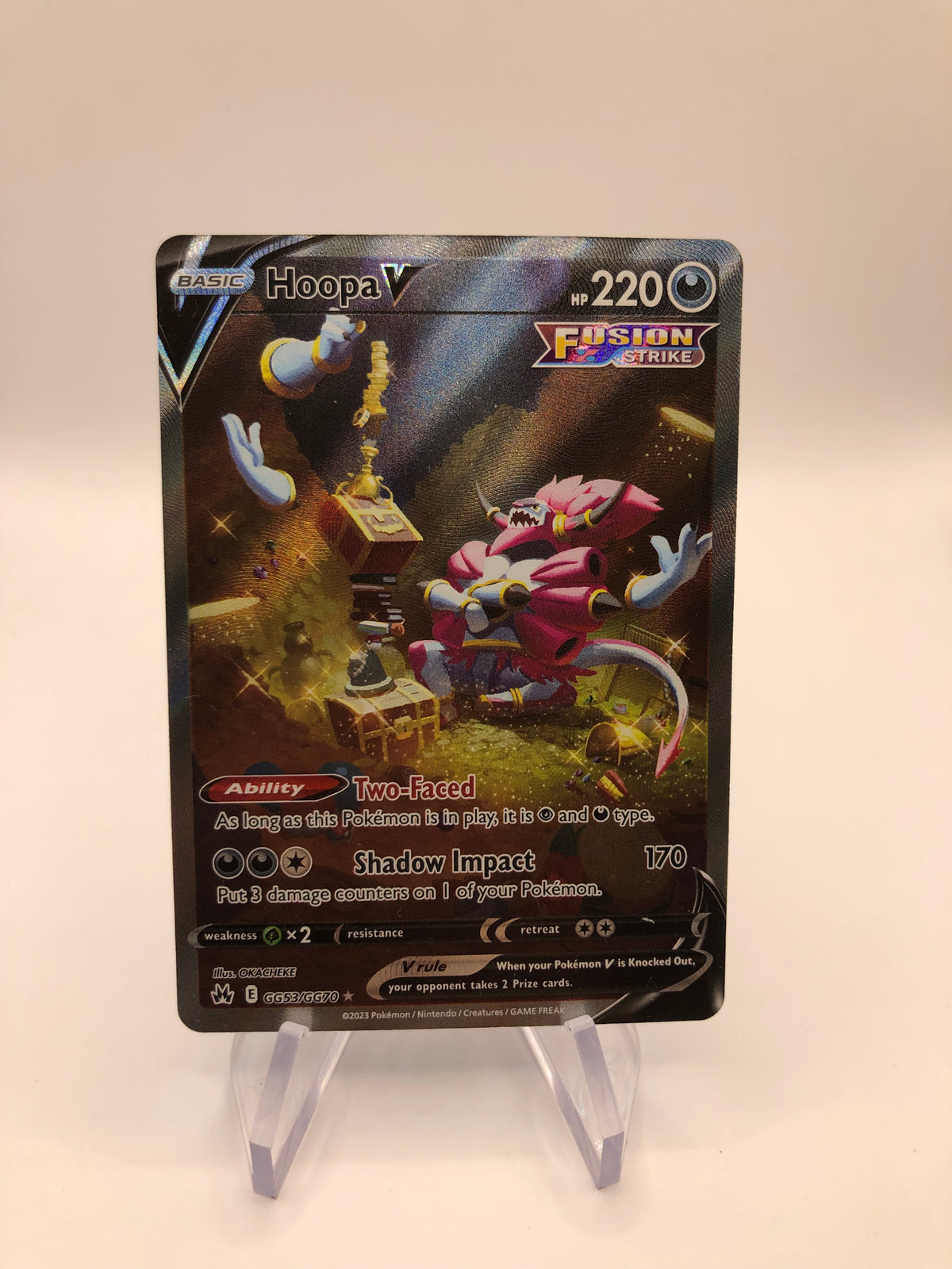 Pokemon Karte V Alt-Art Hoopa GG53/GG70 Deutsch
