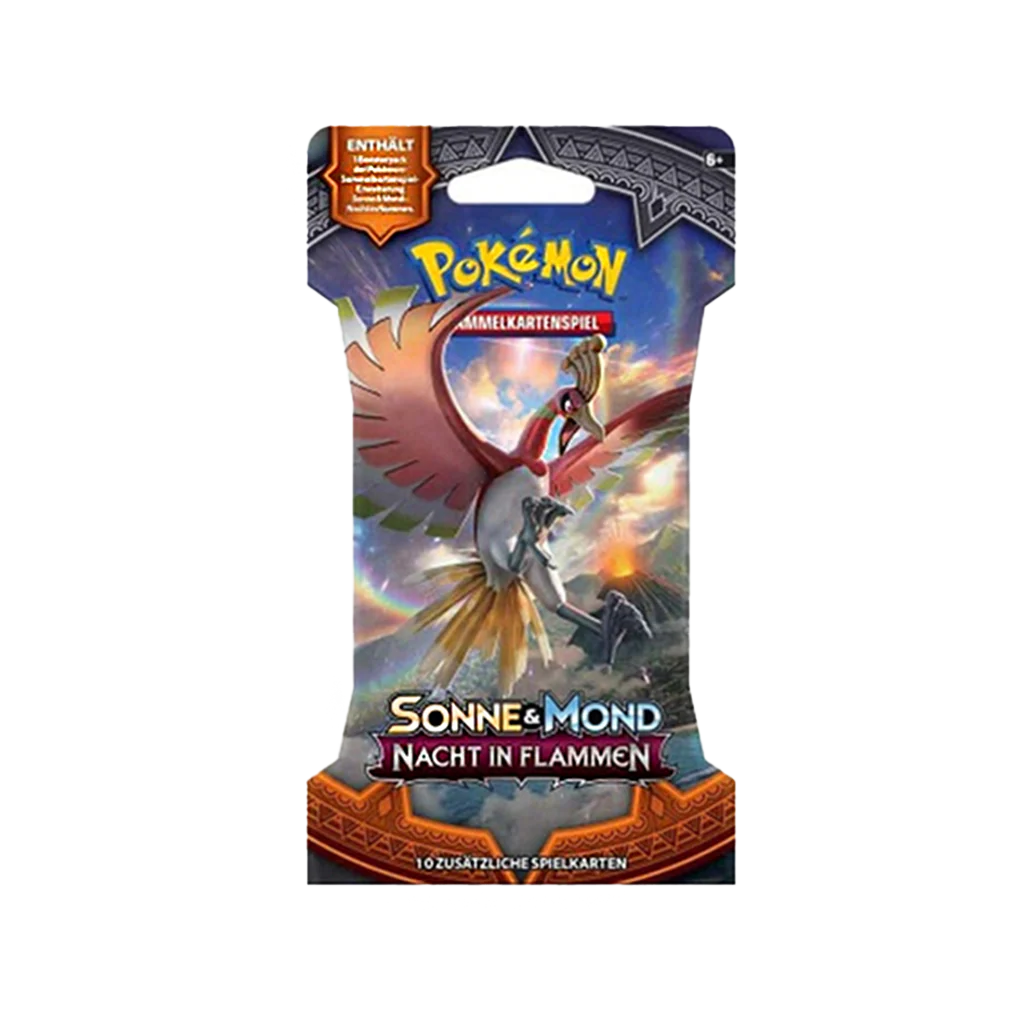 Pokemon Karten OVP Sleeved Booster Nacht im Flammen Deutsch