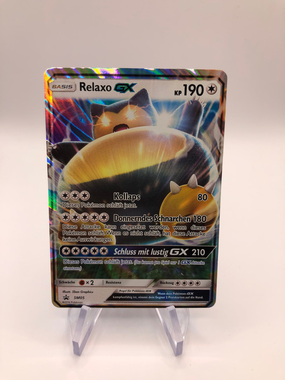 Pokemon Karte GX Promo Relaxo SM05 Deutsch